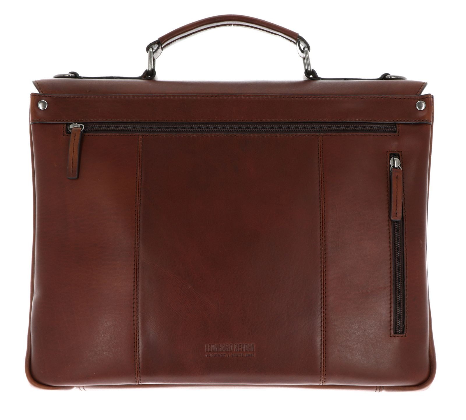Leonhard Heyden Aktentasche Aktenmappe 2 Fächer 5390 (Set, 2-tlg), aus echtem Rindsleder