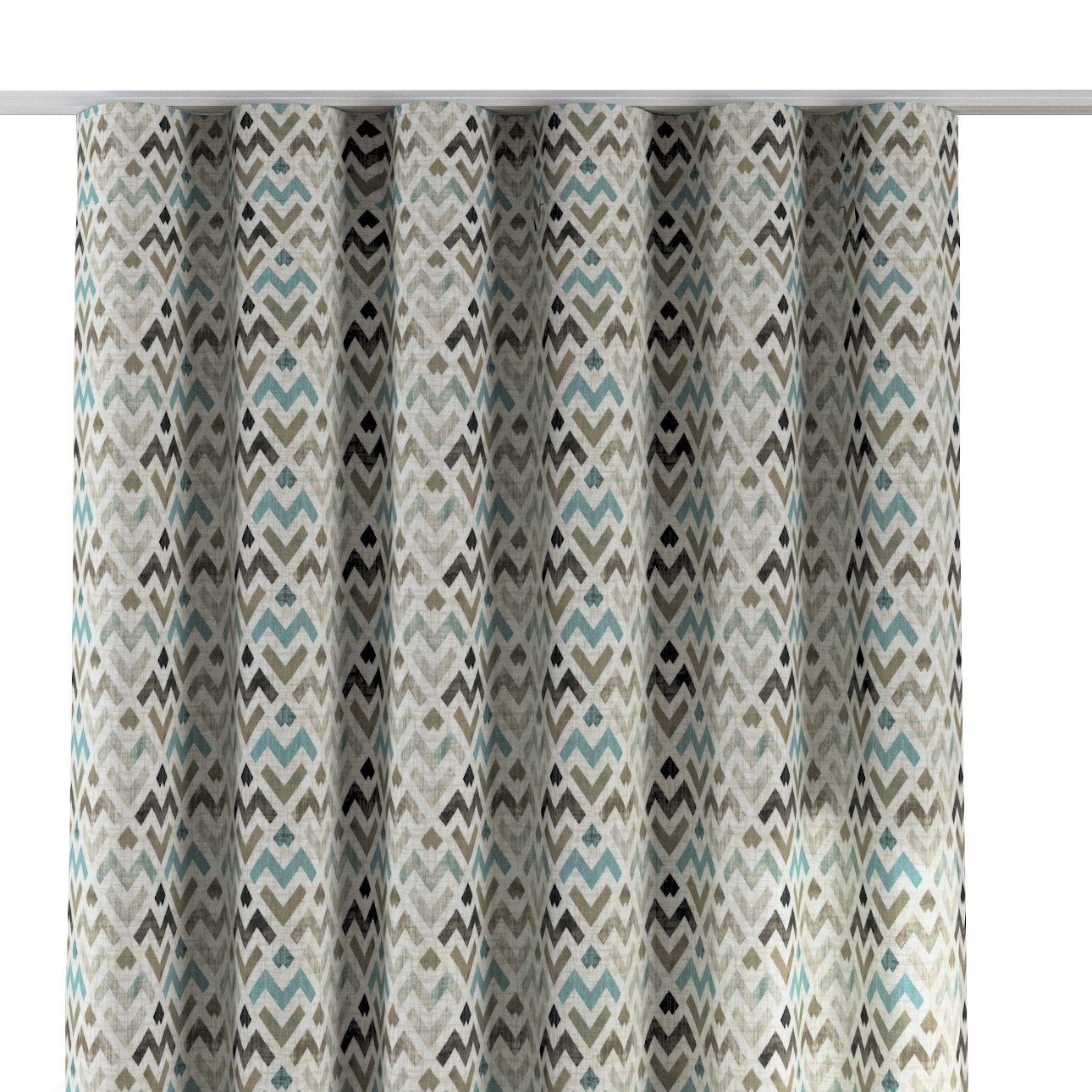Vorhang Wellenvorhang 65 x 100 cm, Modern, Dekoria blau-beige