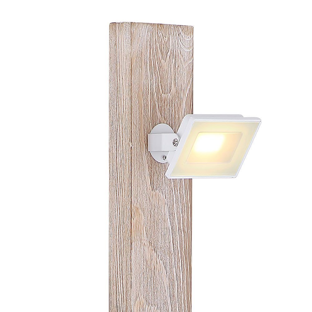 Globo LED Stehlampe, LED-Leuchtmittel aus Holz verbaut, Landhaus fest Warmweiß, Stehlampe Stehlampen