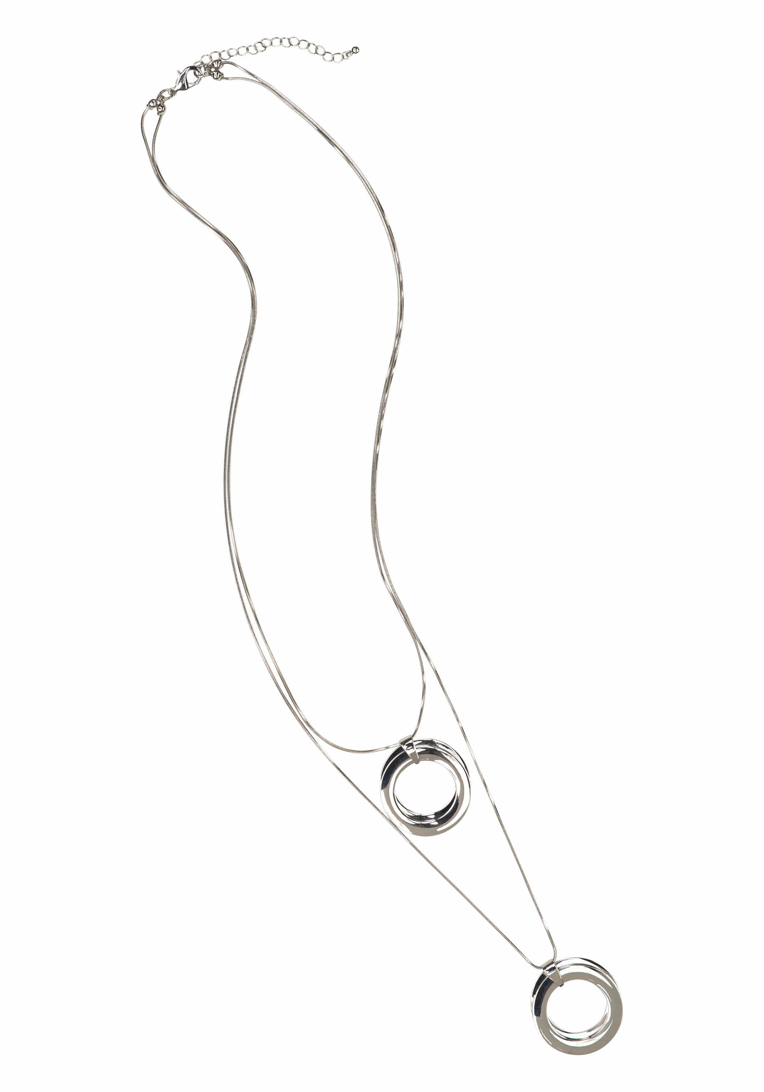 Firetti Lange Kette 2 rhg., mit je doppelten Ringanhänger, glanz günstig online kaufen