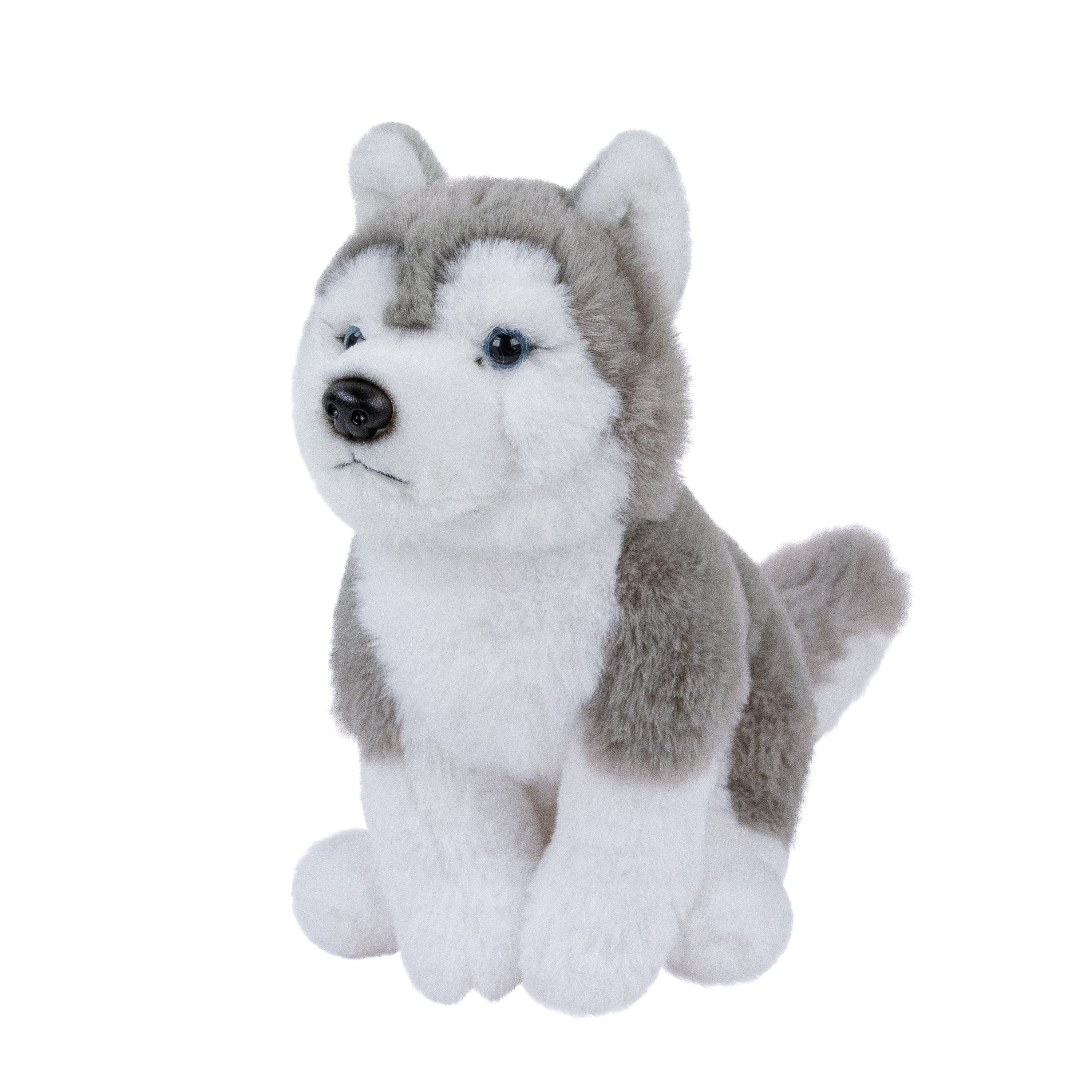 Teddys Rothenburg Kuscheltier Husky 23 cm sitzend grau/weiß Plüschhund