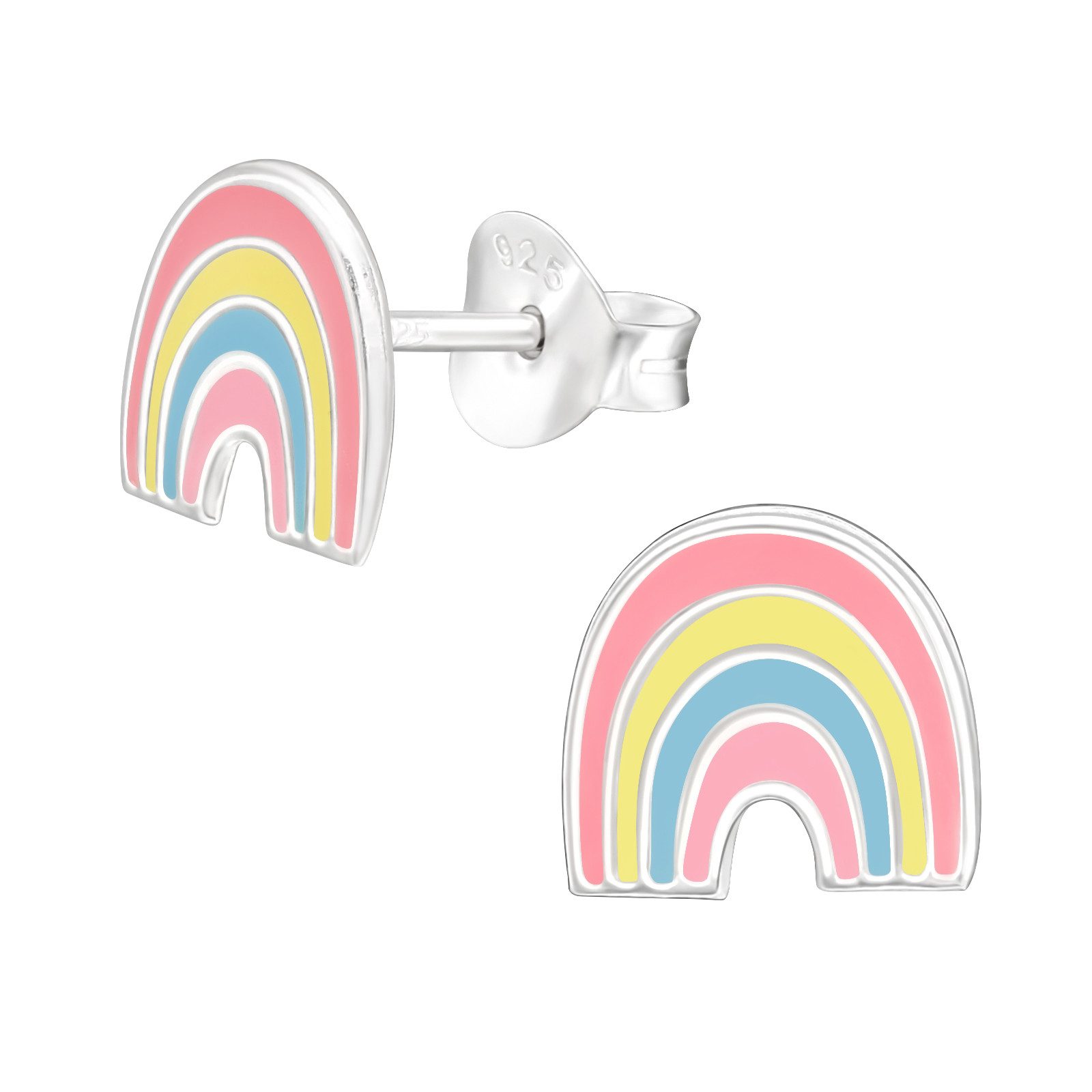 Ohrring-Set Regenbogen Kinder Ohrringe 925 Silber Ohrstecker