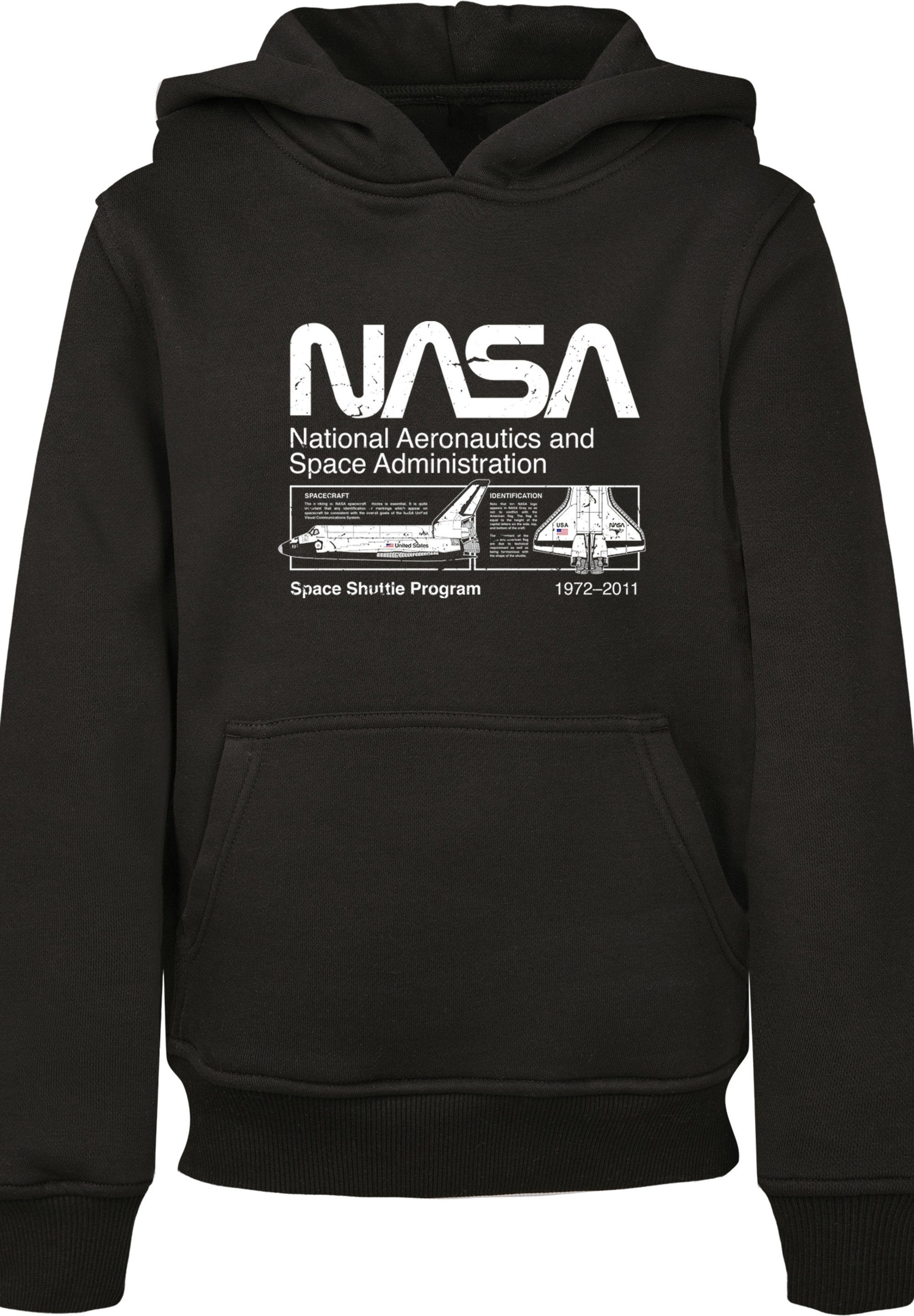 Space Black Sweatshirt Kinder,Premium NASA Unisex Shuttle F4NT4STIC Classic Merch,Jungen,Mädchen,Bedruckt