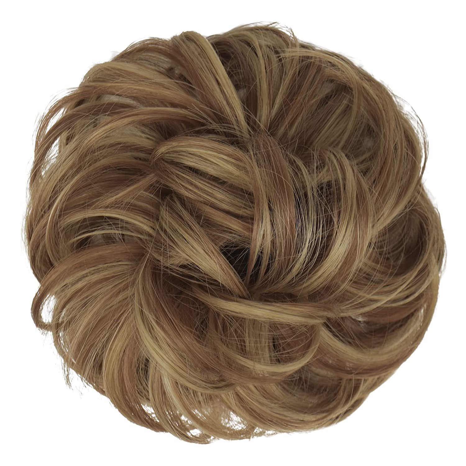 Braun Unordentlicher Haarteil Haarteil Haarverlängerung Blond Püke Haarknoten Kunsthaar-Extension Gewellt
