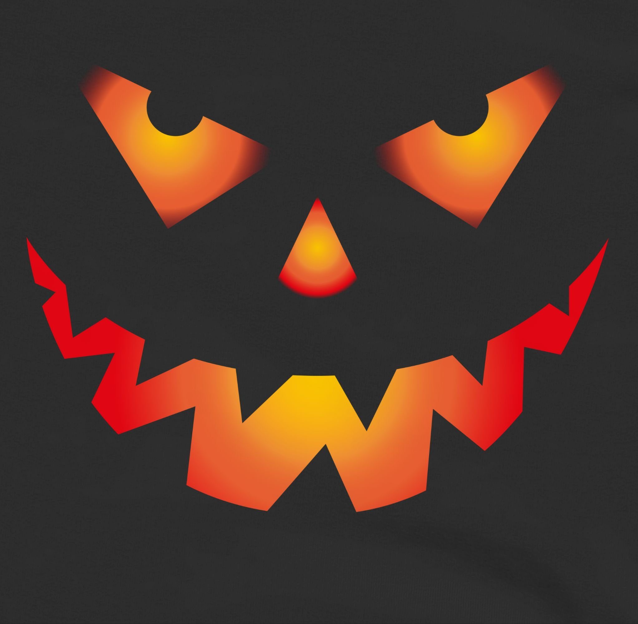 Shirtracer Hoodie Halloween Kürbis Gesicht Gruseliger Kürbisgesicht Gruselig Böse Halloween Kostüme für Kinder