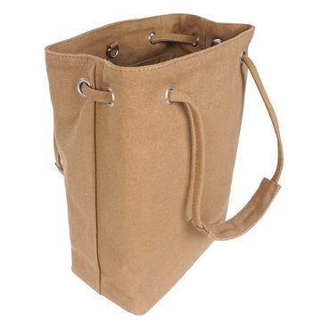 GalaxyCat Umhängetasche Damen Handtasche, Leinen Beuteltasche, Hobo Bag, 25x30cm, Beige, Hobo Bag