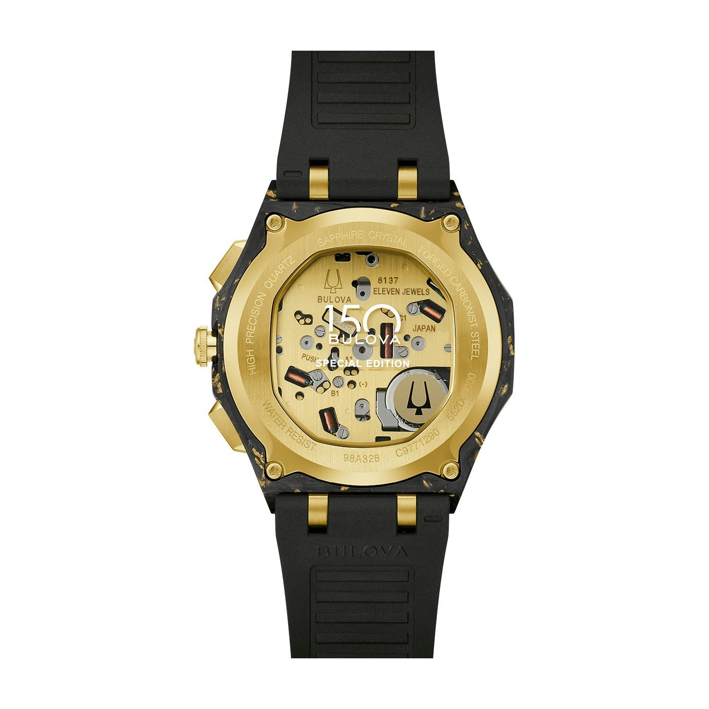 Bulova Chronograph Curv 98A328, Quarzuhr, Armbanduhr, Herrenuhr, analog, Stoppfunktion