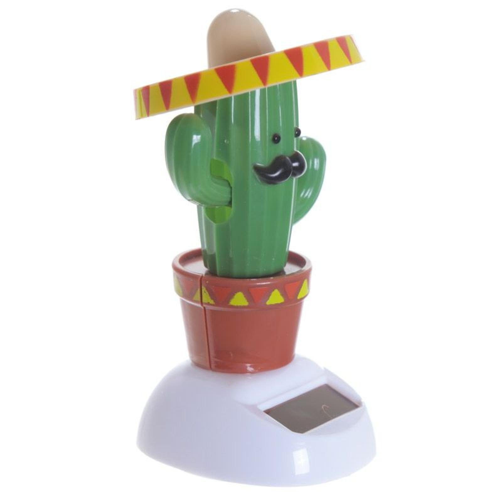 Wackelfigur Sombrero Pal Solar Kaktus Puckator mit Dekofigur