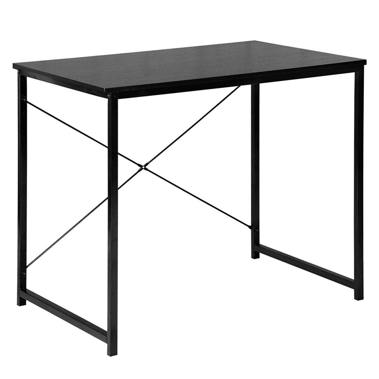 Woltu Schreibtisch (1-St), PC Eisen-Gestell, cm mit 70 Schwarz 80 x x Tisch 60