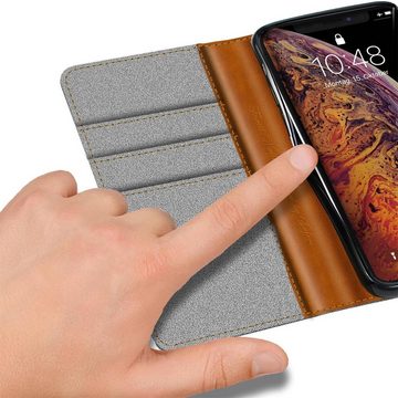 CoolGadget Handyhülle Denim Schutzhülle Flip Case für Apple iPhone XS Max 6,5 Zoll, Book Cover Handy Tasche Hülle für iPhone XS Max Klapphülle