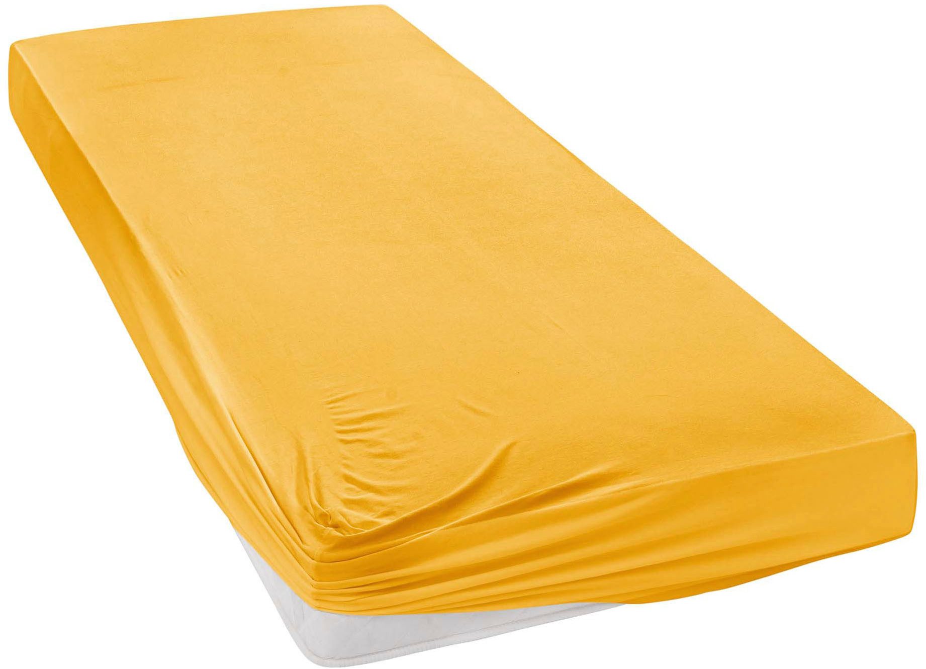 Janine Spannbettlaken ELASTIC 5002, Jersey-Elasthan, Gummizug: rundum, (1 Stück), für Matratzen bis 35 cm Höhe, 95% Baumwolle, hochwertig, langlebig