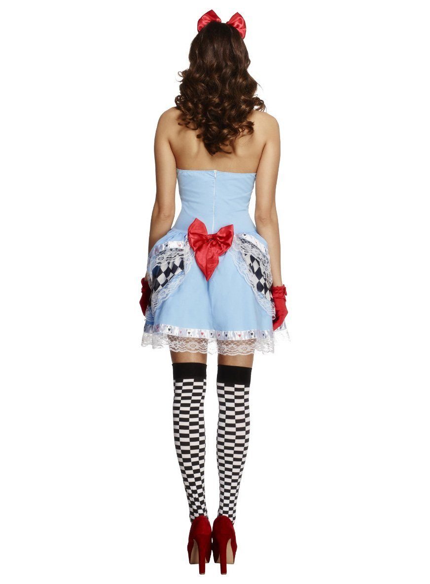 Smiffys Kostüm Sommerliches Alice im Wunderland Kostüm, Knappes Kleidchen für Besuche im Wonderland