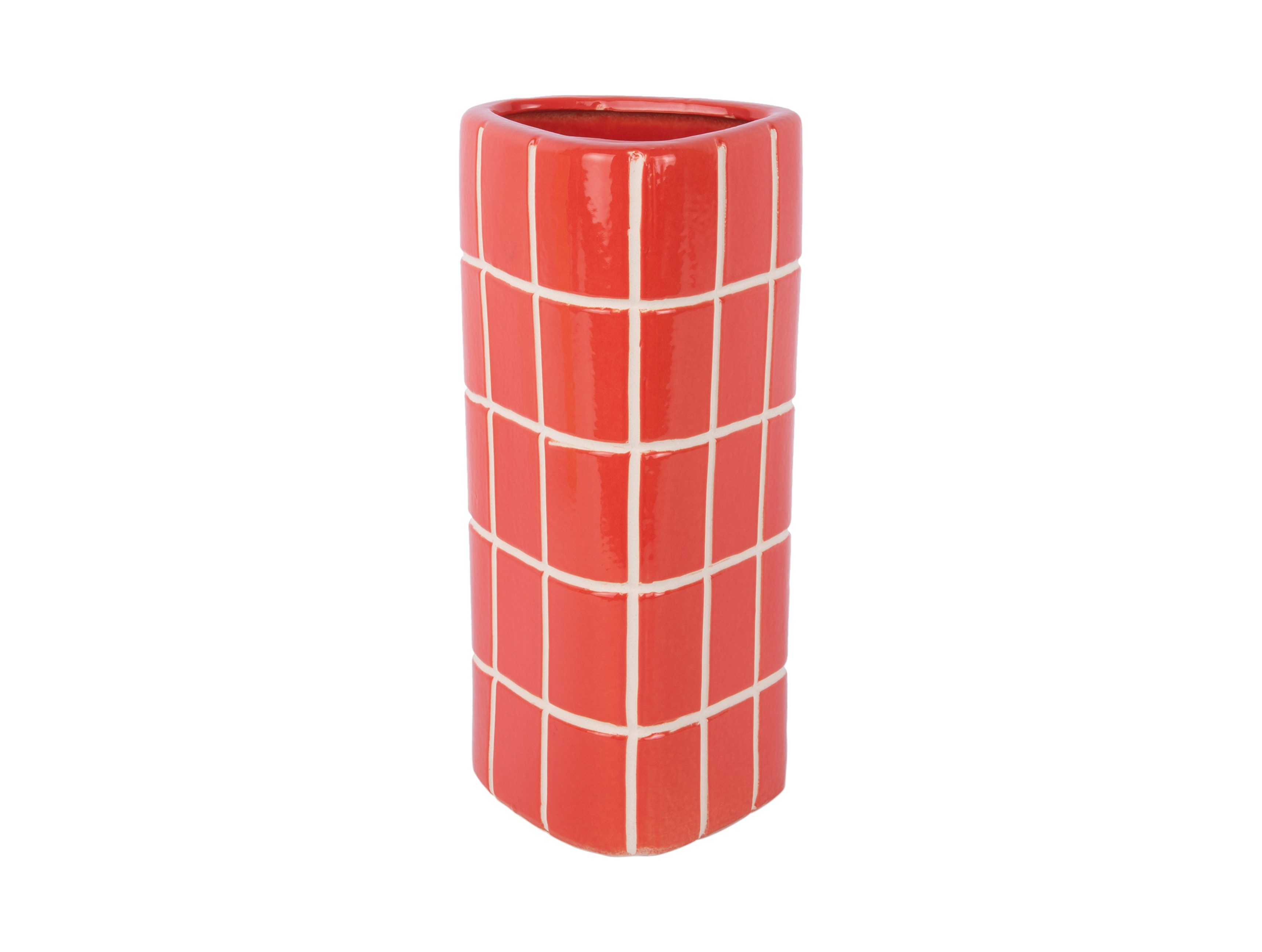 Present Time Dekovase Retro Tiles Triangular Medium