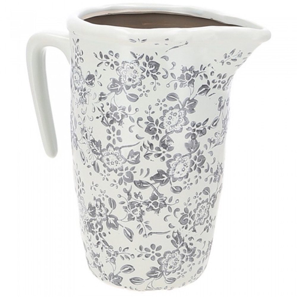 Vosteen Dekovase 971123-20/93 (1 St), Keramik Vase romantisch vintage Blumenmuster