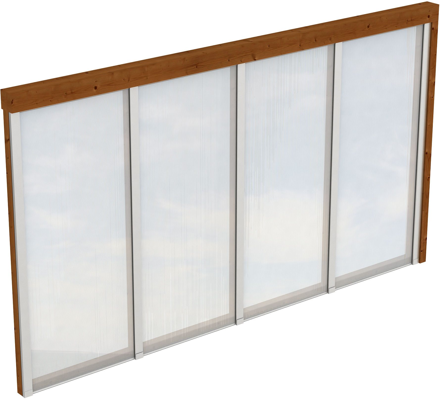 Skanholz Carport-Seitenwand, BxH:355x200 cm, m. Polycarbonat, Wandanbau