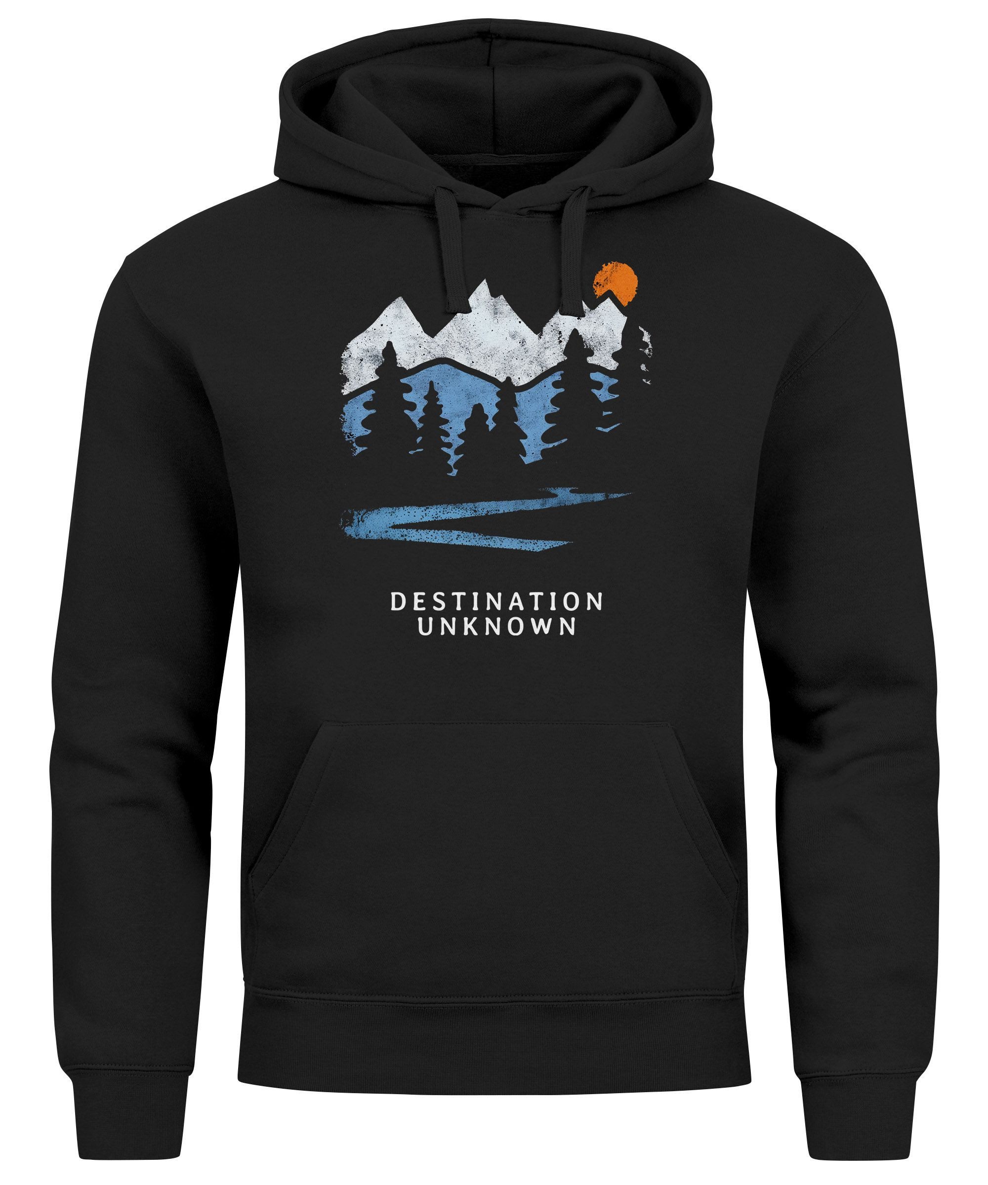 Hoodie Hoodie Herren Berge Wandern Adventure Outdoor Minimalistischer
