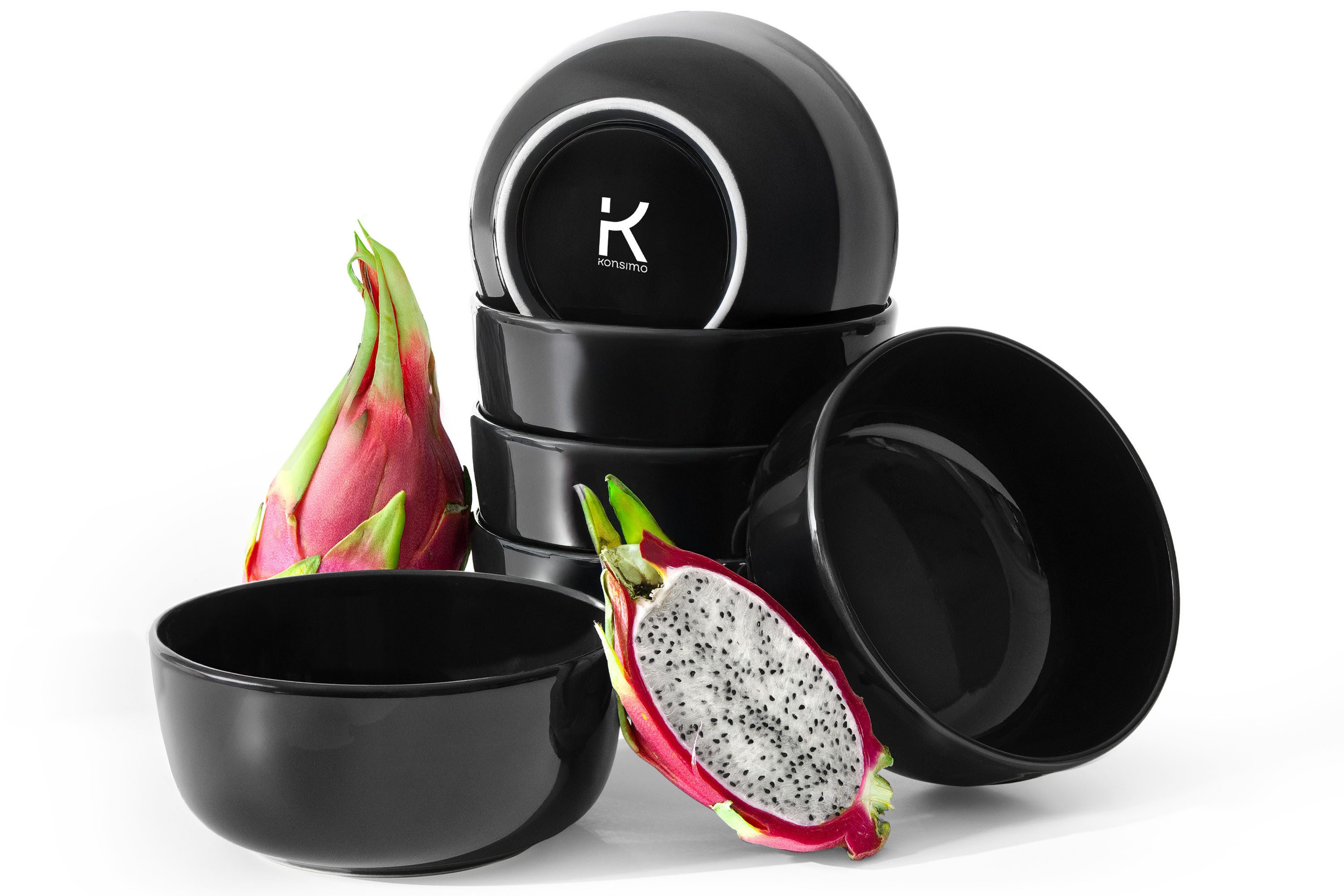 KONSIMO® Müslischale VICTO Schüssel-Set hergestellt in der EU, Steingut, (6-Personen Set, 6-tlg), spülmaschinengeeignet, mikrowellengeeignet, 6x Schale