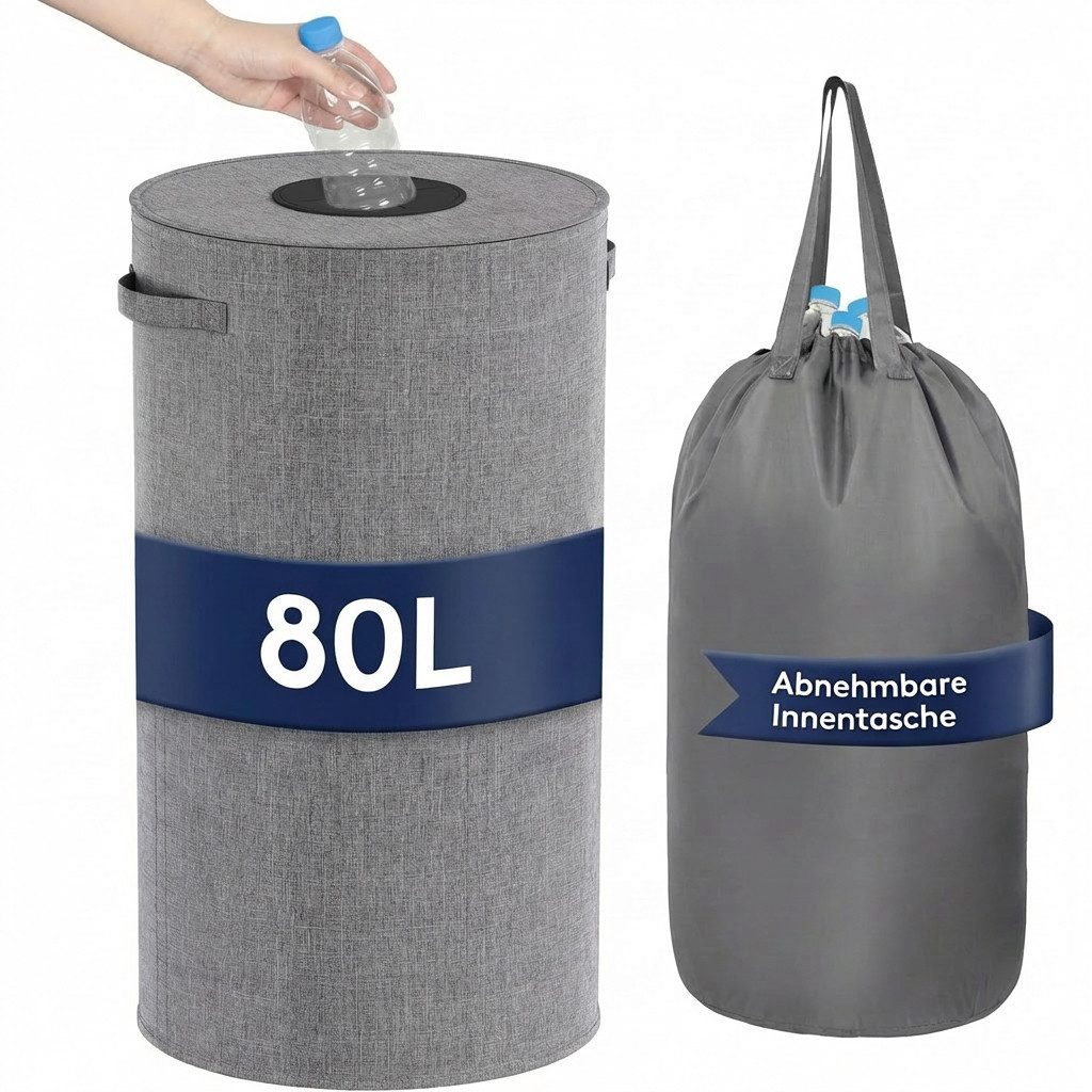 Lifewit Müllsackständer Großer Pfandflaschen Sammelbehälter Deckel zur Leergut Aufbewahrung.