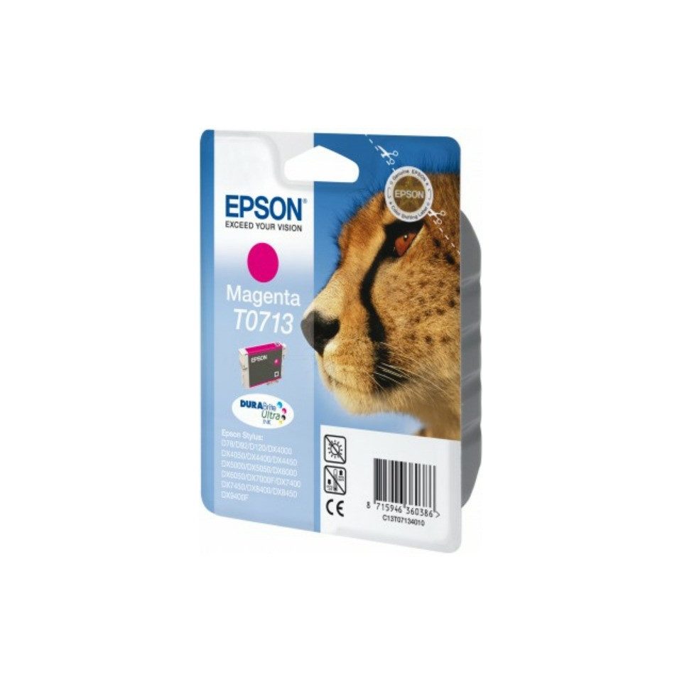 Epson T0713 / C13T07134012 Tintenpatrone (1-tlg., Tintenpatrone magenta magenta 250 Seiten)