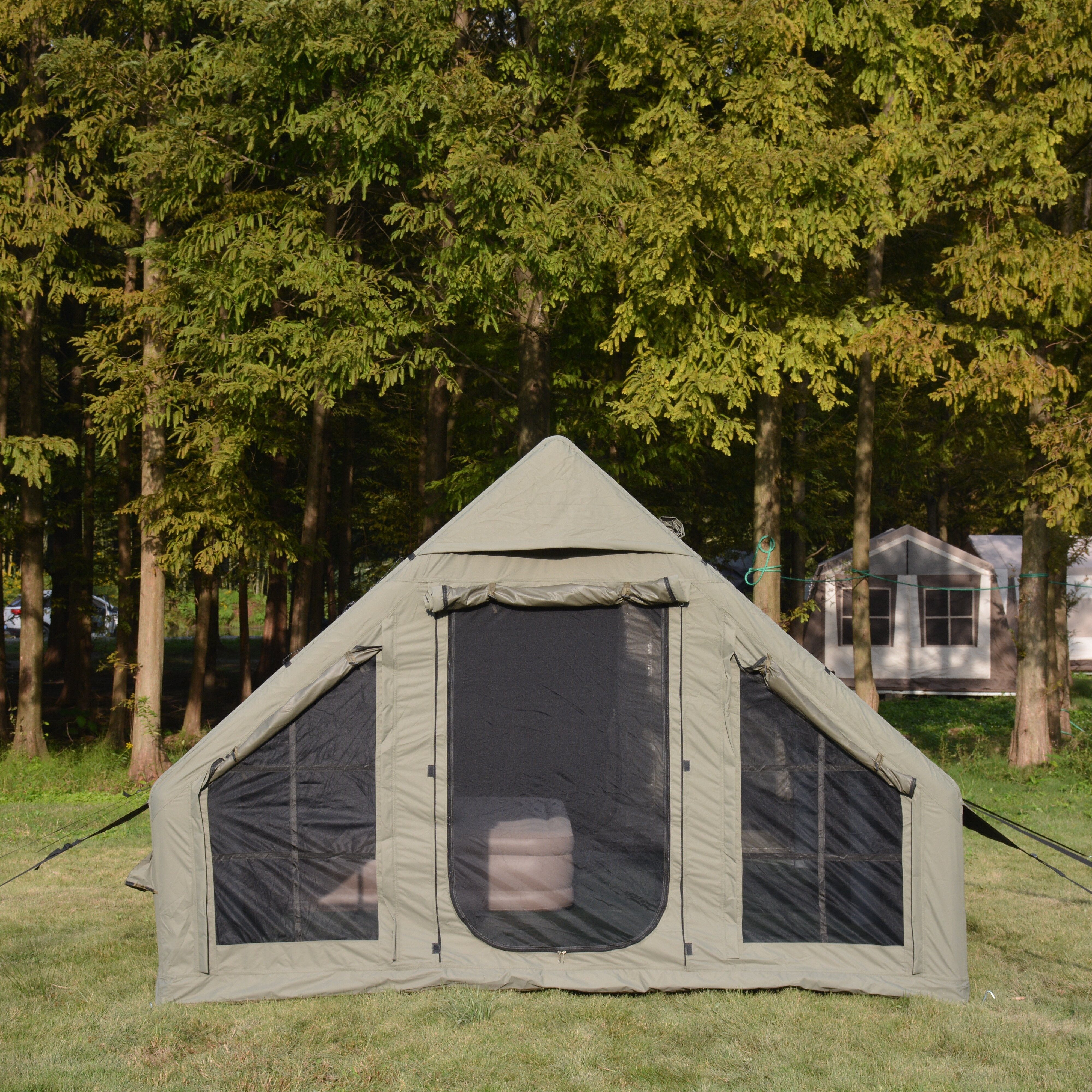 CHICFURN Pavillon Aufblasbares Luftzelt für Outdoor mit Ofenabzug und UPF 50+, (Packung), Großes Zelt, 300 x 400 x 200 cm, aufblasbar
