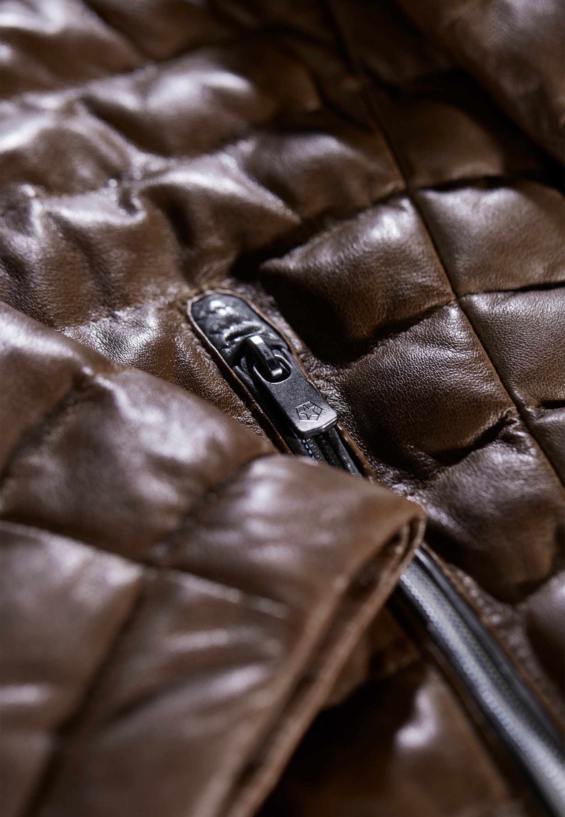 Milestone Lederjacke MSMalik Steppjacke aus Lammleder mit hautsympathischem Futter