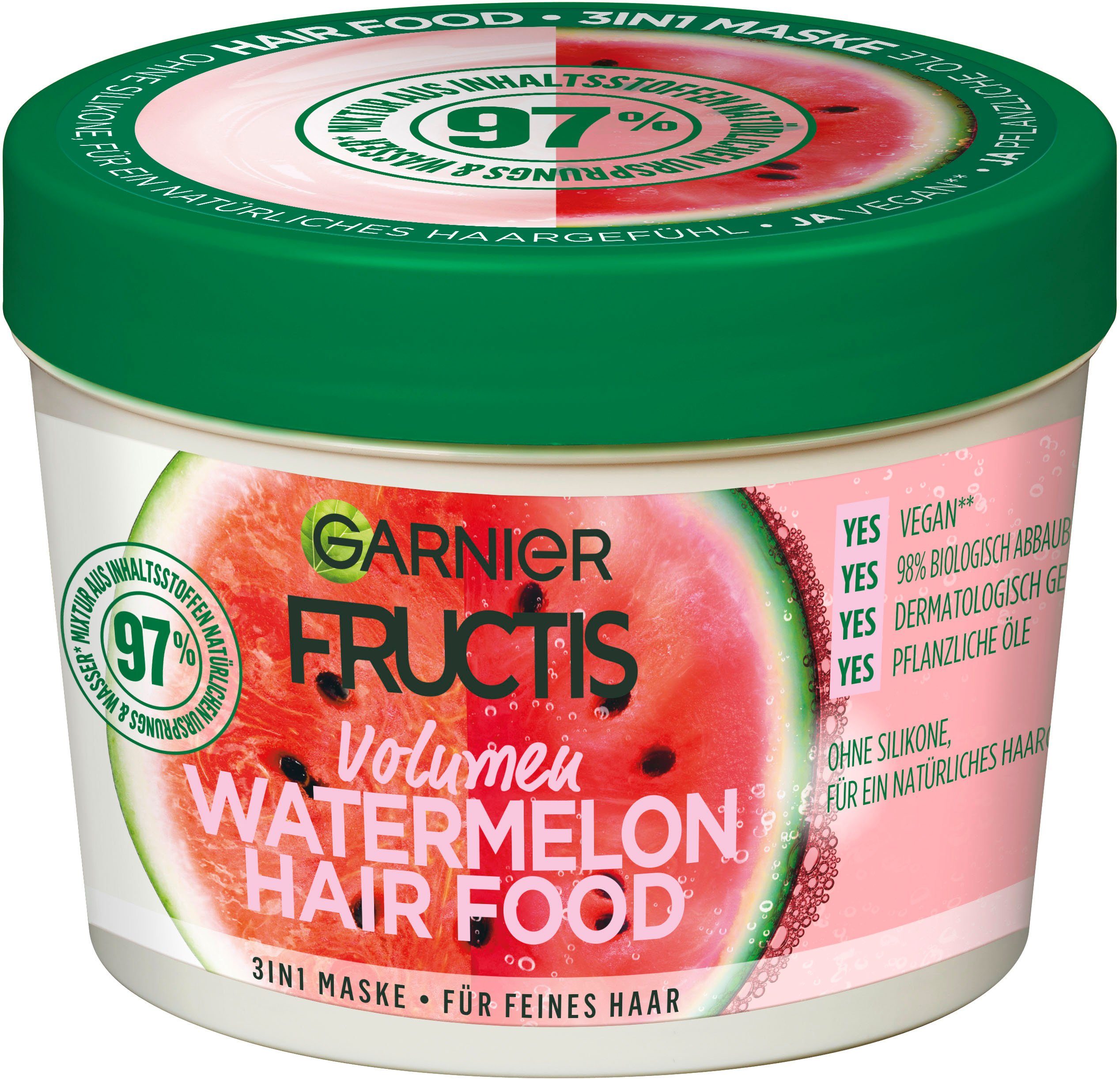 GARNIER Haarmaske Watermelon Hair Food 3-in-1 Maske