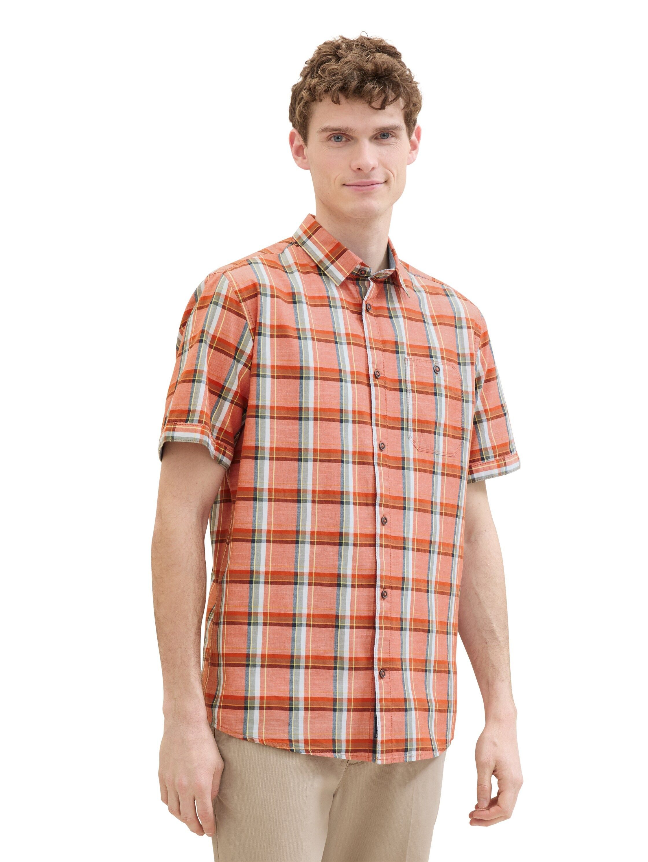 orange multicolour check
