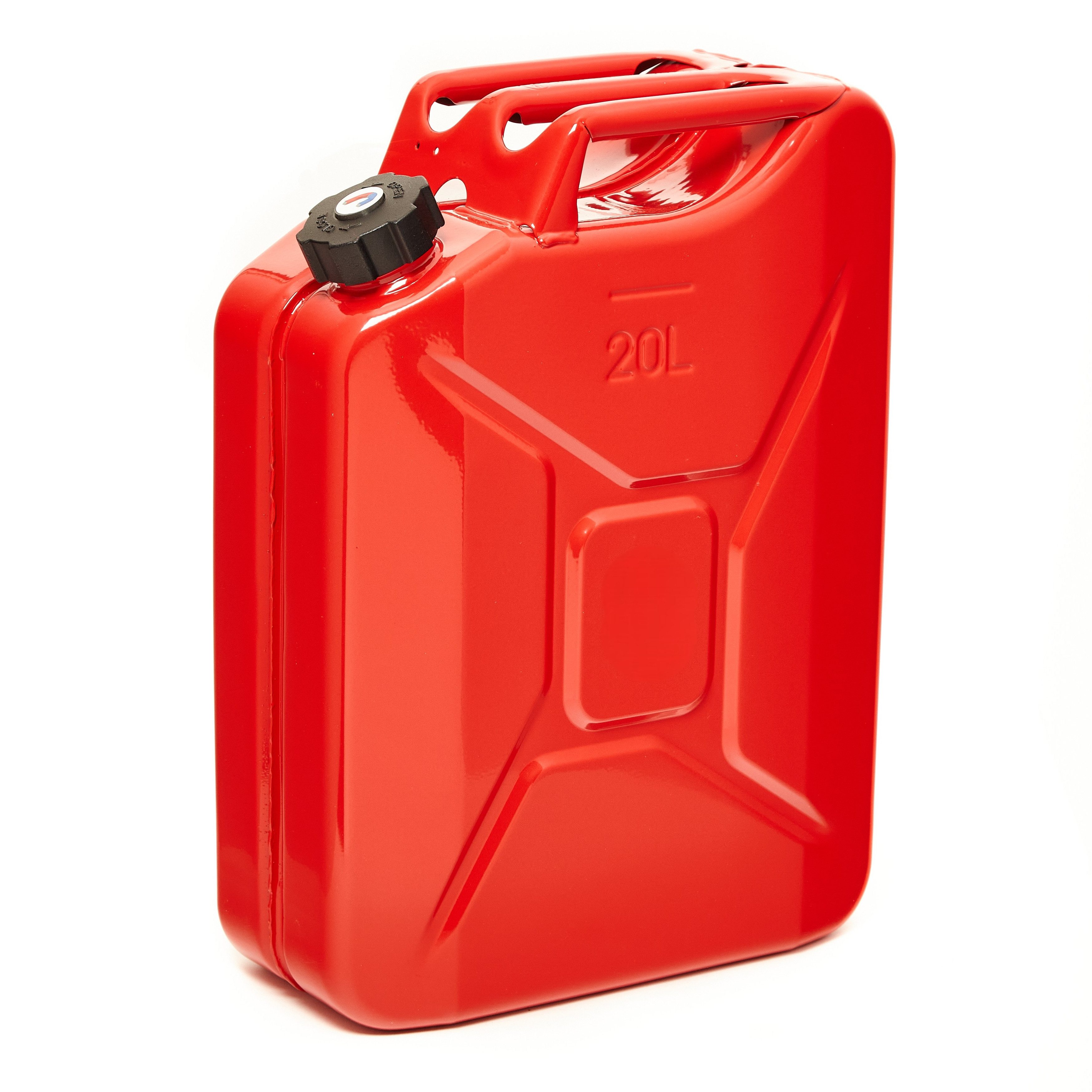 BW Benzinkanister Metall 20 L mit Schraubverschluss mit Ausgießer (mit Ausgießer, Made in Europe), TÜV-geprüft und UN-Zulassung