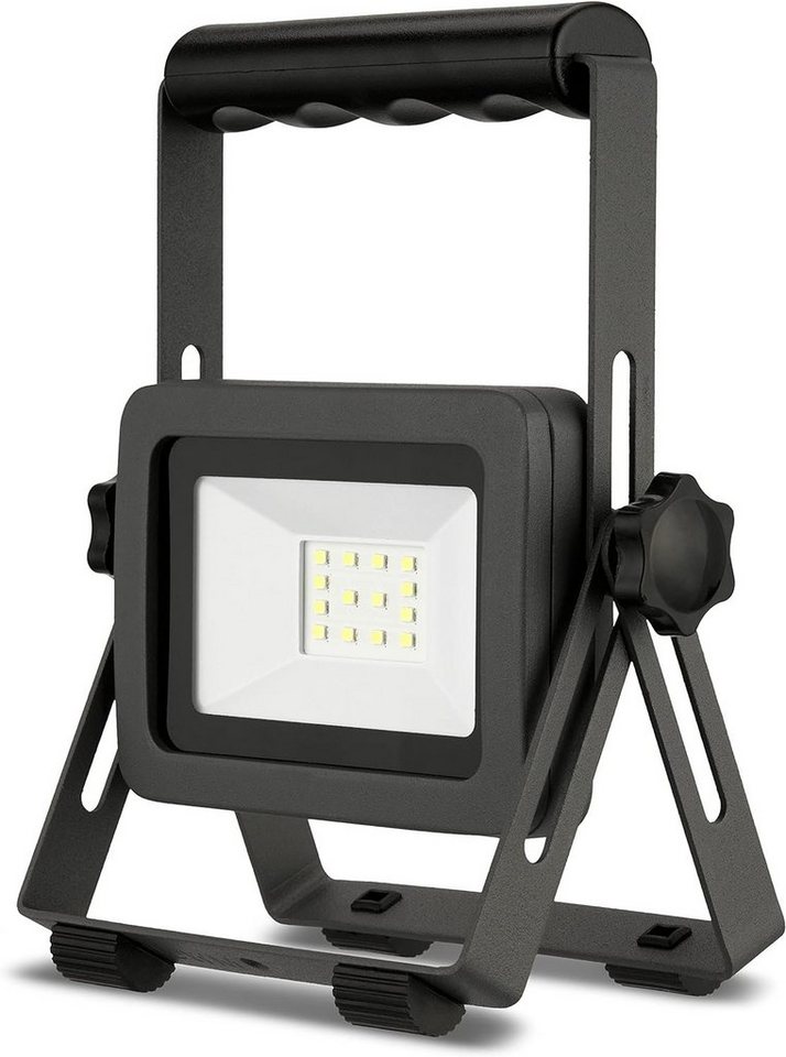 REV LED Arbeitsleuchte FLARE, 10 Watt, Tageslichtweiß, mit Standfuß &  Tragegriff, IP65
