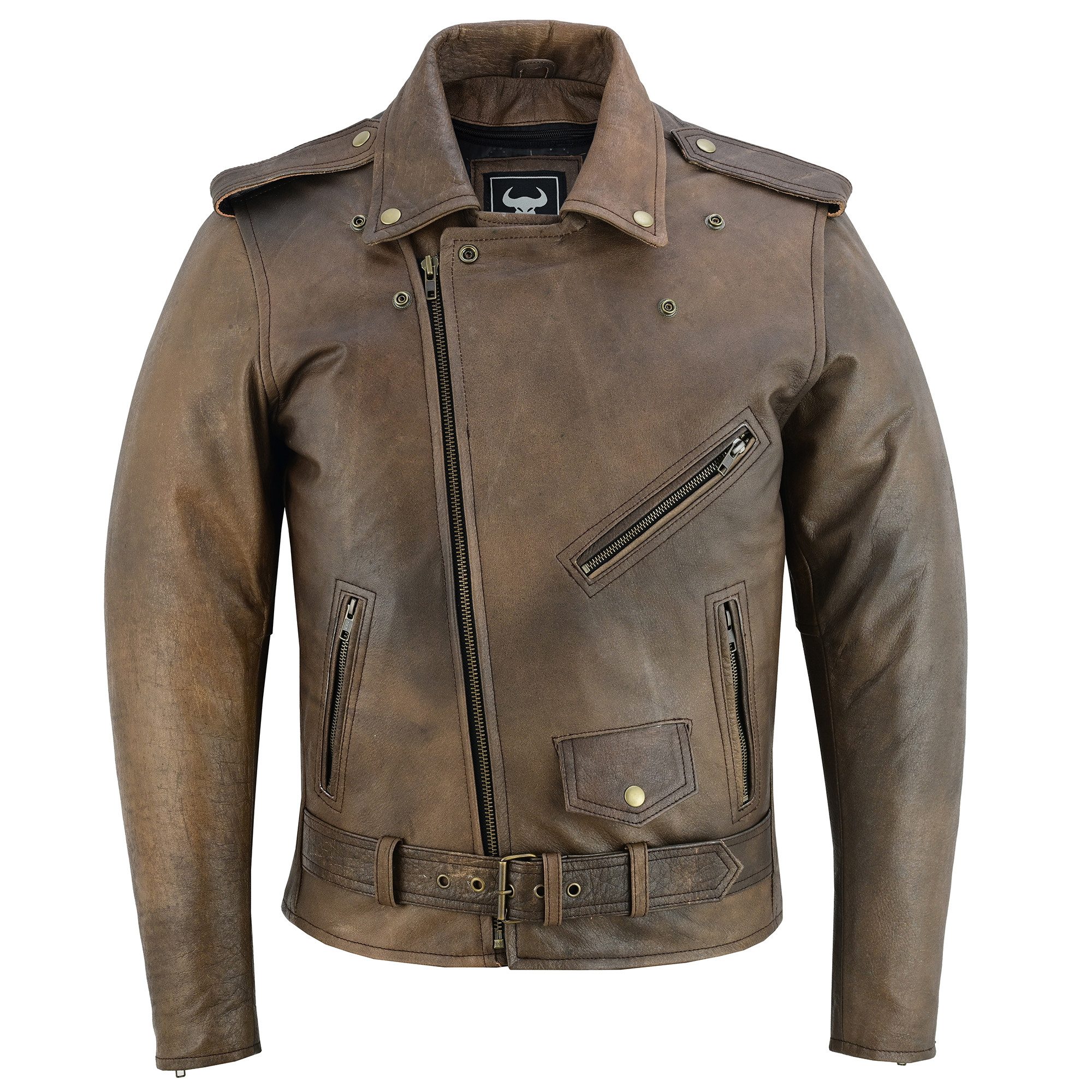 BULLDT Motorradjacke BLD418J Rockerjacke Chopper Lederjacke Brando Retro vintag