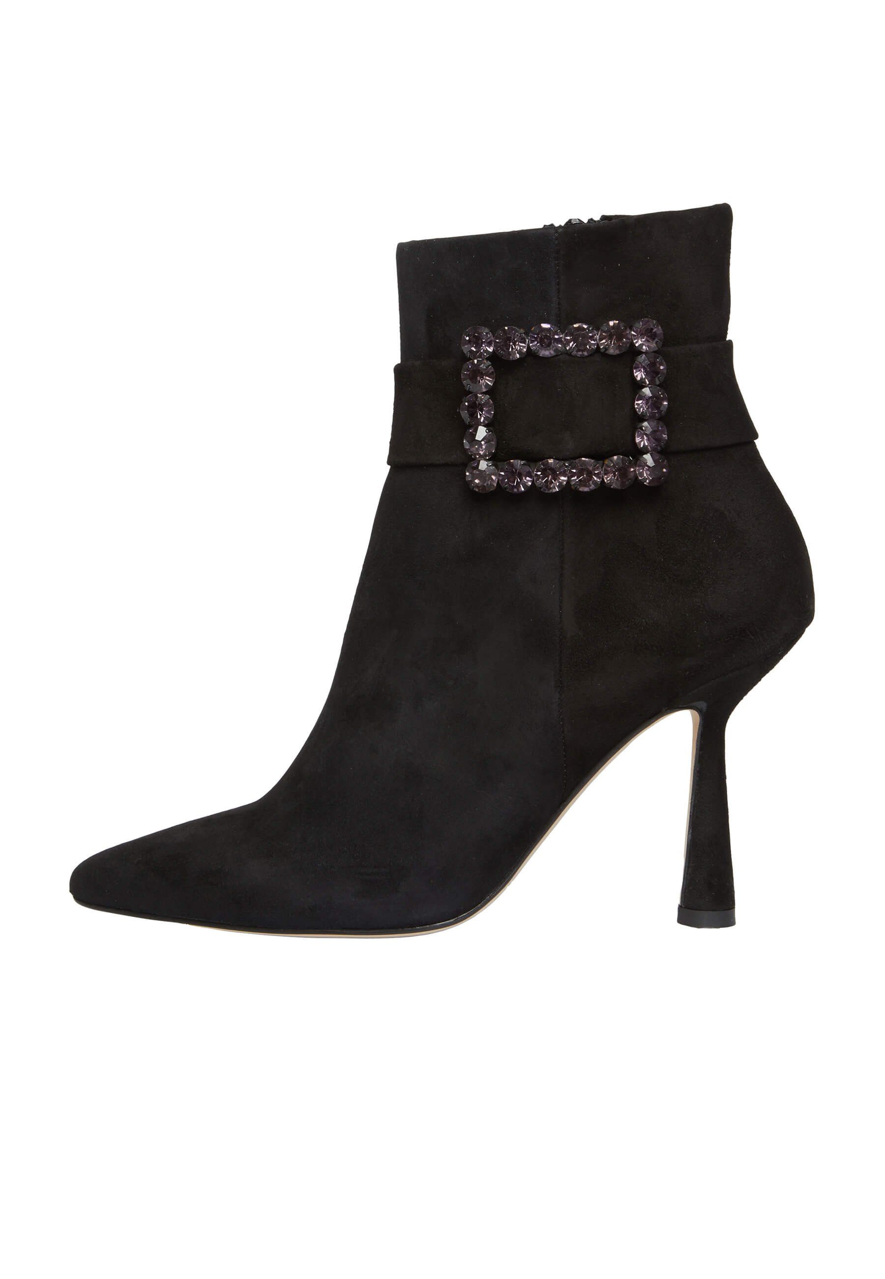 Hammerstein Veloursleder Ankle Boots Mit Seitlicher Zierschnalle Ankleboots