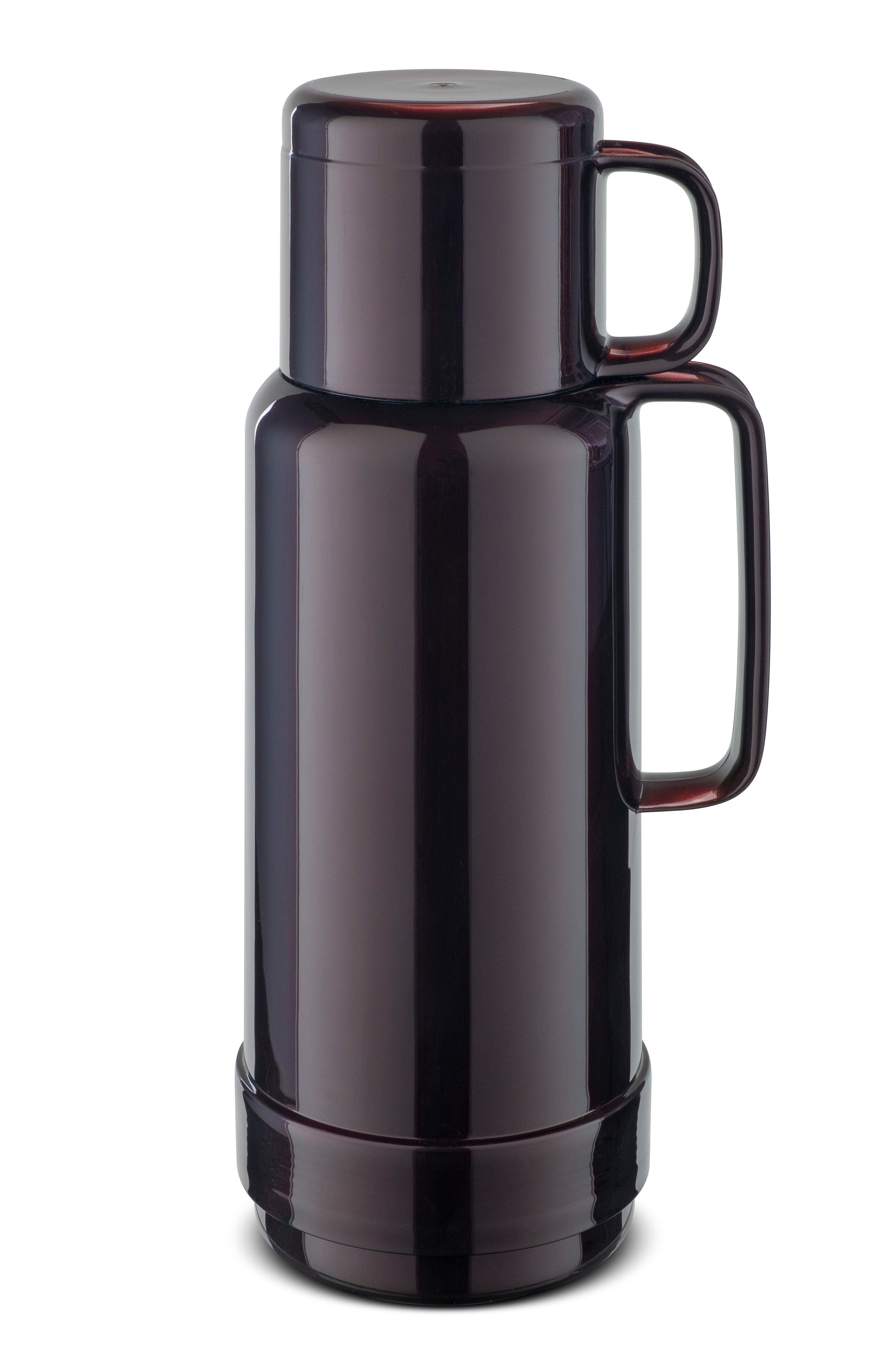 ROTPUNKT Isolierkanne Premium Thermoflasche 0,75 Liter I Glaseinsatz I voller Geschmack 80, 0.75 l, Glaskolben aus doppelwandigem Rosalin-Glas