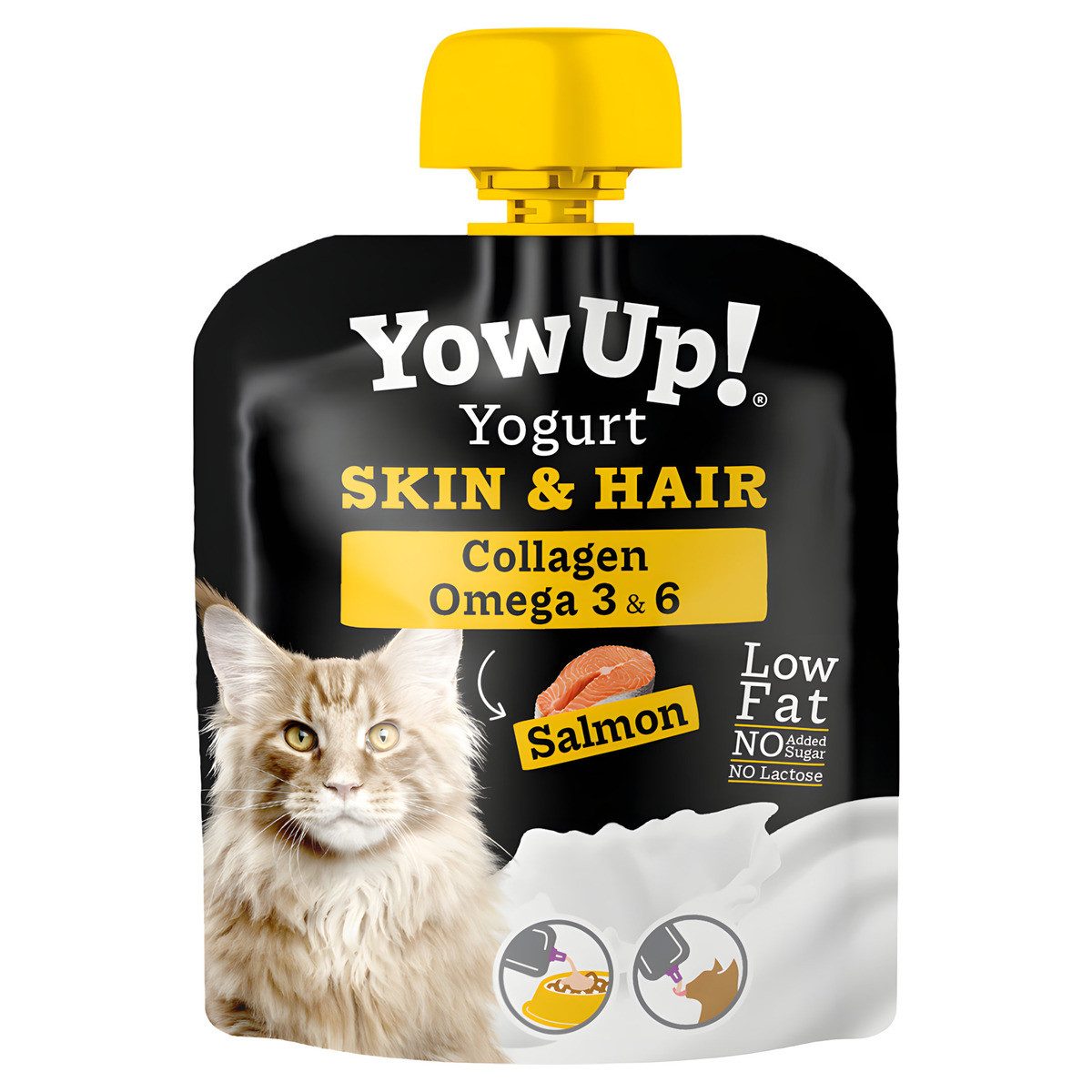 Holland Animal Care Katzensnack Haut & Haar Yoghurt Lachs 85 g, für: Katze