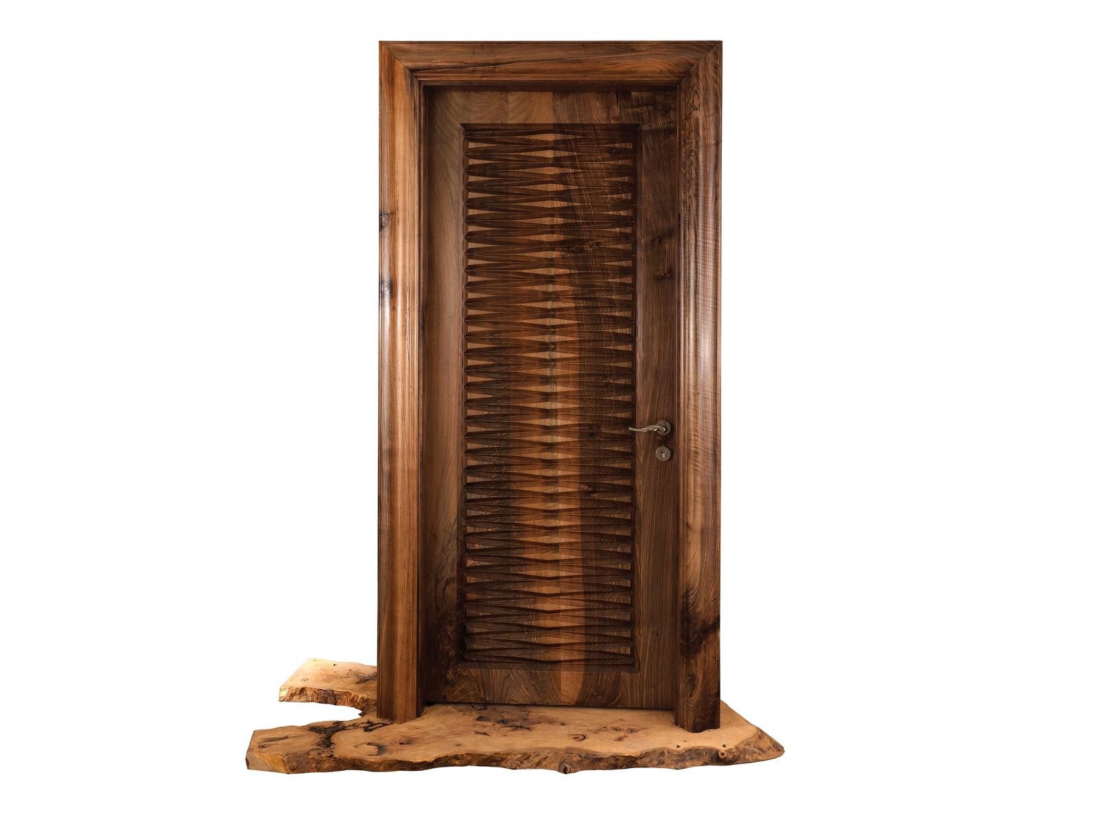JVmoebel Zimmertür Braune Holztür modern elegant langlebig für Wohn- und Geschäftsräume, Made in Europe
