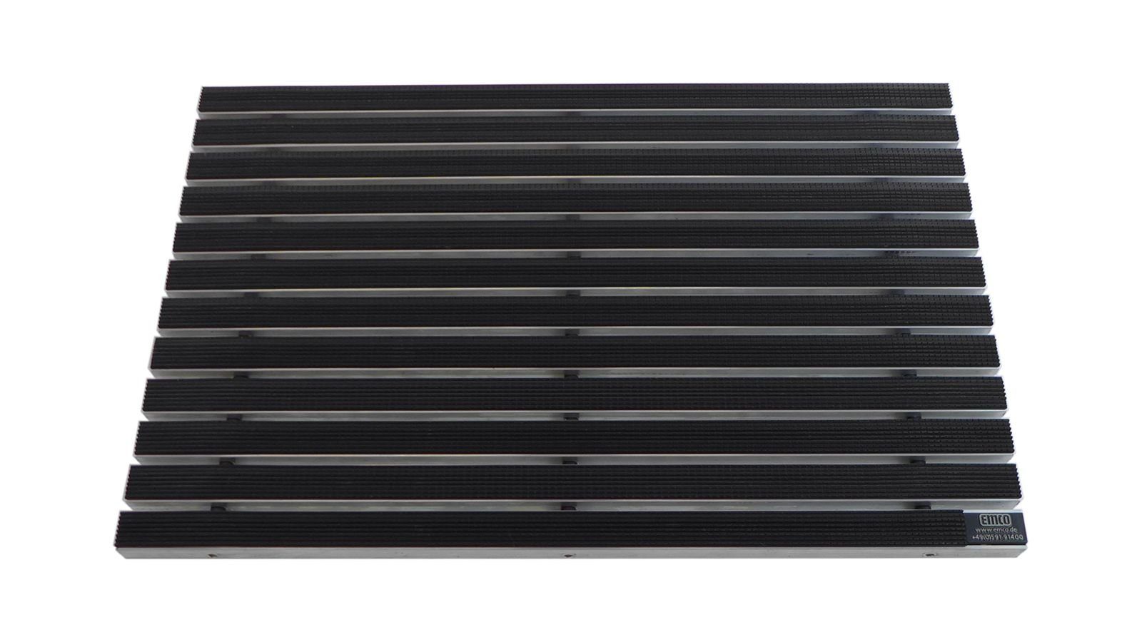 Emco Fußmatte Eingangsmatte DIPLOMAT, Gummi Schwarz, rechteckig, Höhe: 22 mm, Größe: 1000x500 mm, für Innen- und Außenbereich