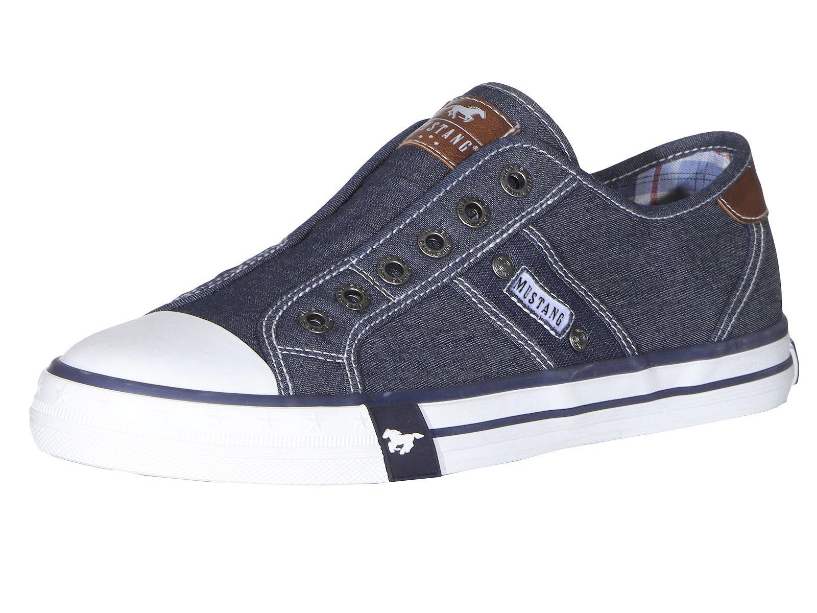Mustang Shoes Slip-On Sneaker ohne Schnürsenkel, Slipper, Schlupfschuh mit praktischem Gummizug