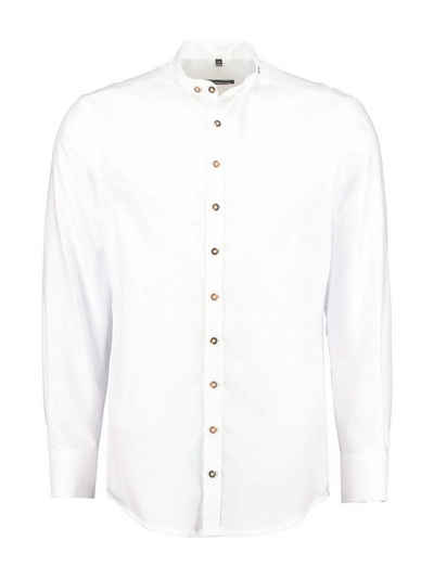 Gipfelstürmer Trachtenhemd Hemd Stehkragen 420000-4255-01 weiß (Slim Fit)