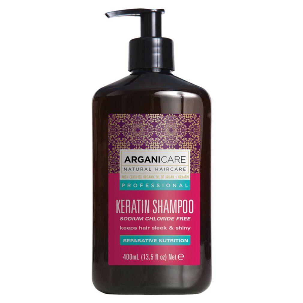 Arganicare Haarpflege-Set, Keratin, Haarshampoo, reparierend und pflegend