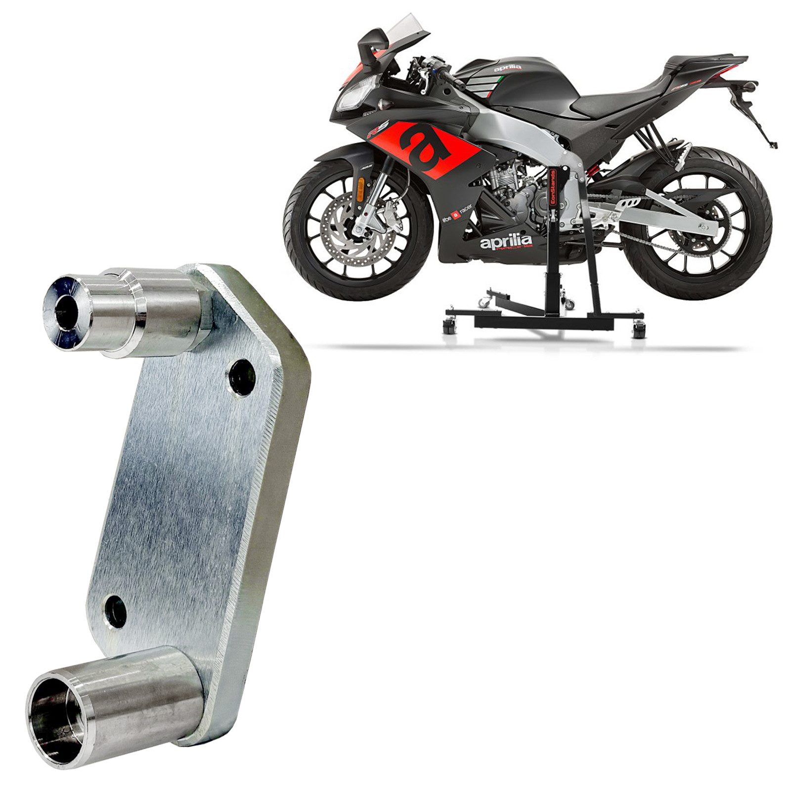 ConStands Motorradheber Adapterplatte für # Power Classic / Evo für Aprilia RS4 125/ RS 125 11