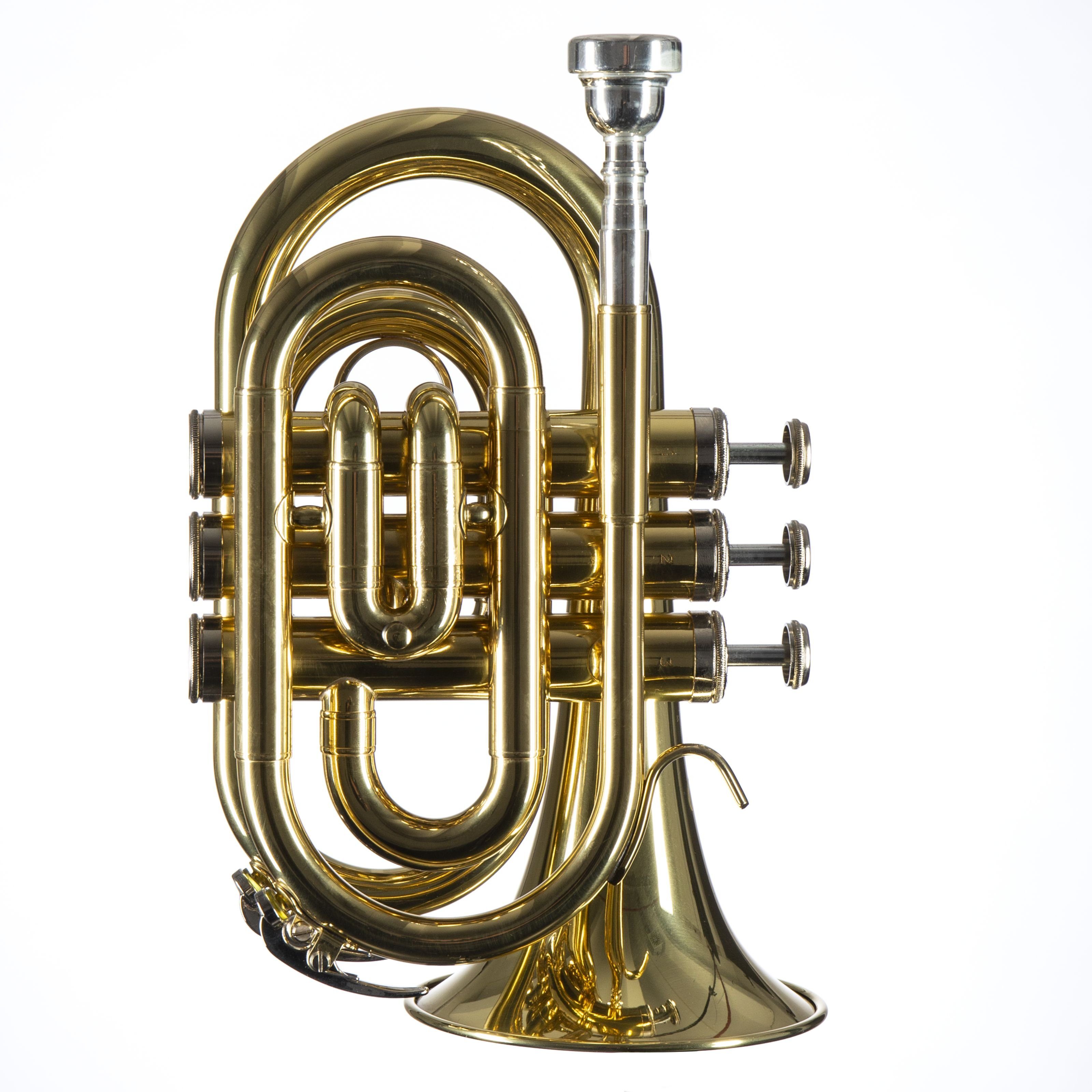 Monzani Trompete, MZMT-500L Trompete Bb Stimmung 11.7mm Bohrung 3 Ventile Messing Korpus inklusive Mundstück und Hardcase Leichte Ansprache brillanter Klang ideal für Reisen und Üben, Trompeten, Sonstige Trompeten, MZMT-500L Trompete, Bb Stimmung, Leichte Ansprache