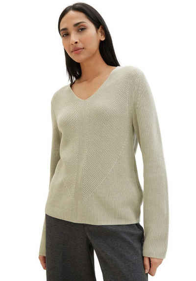 TOM TAILOR Strickpullover mit Rippstruktur