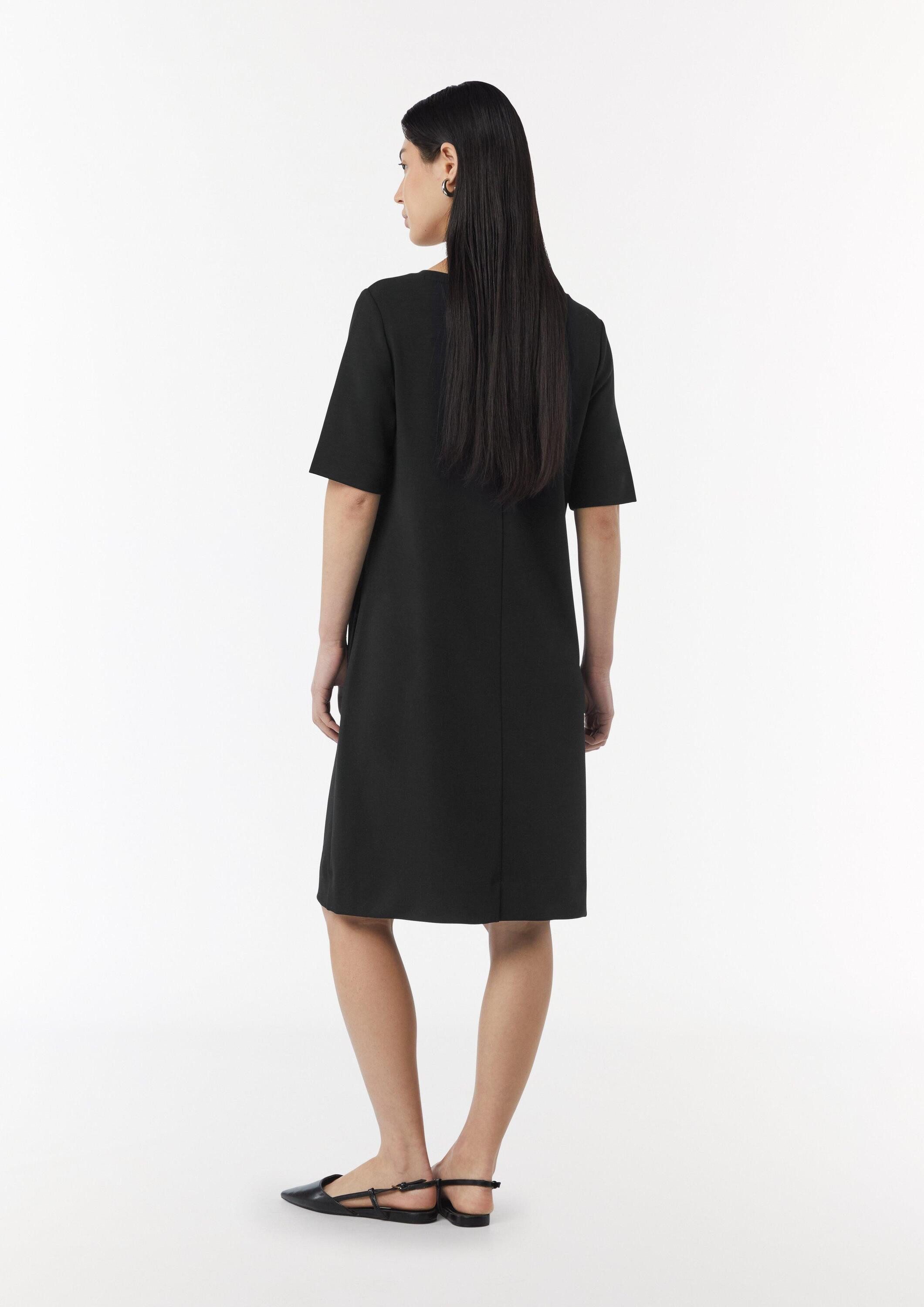 comma Minikleid Kleid Kurzarm-Kleid aus Modalmix mit Logo-Detail – Bild 3 von 5