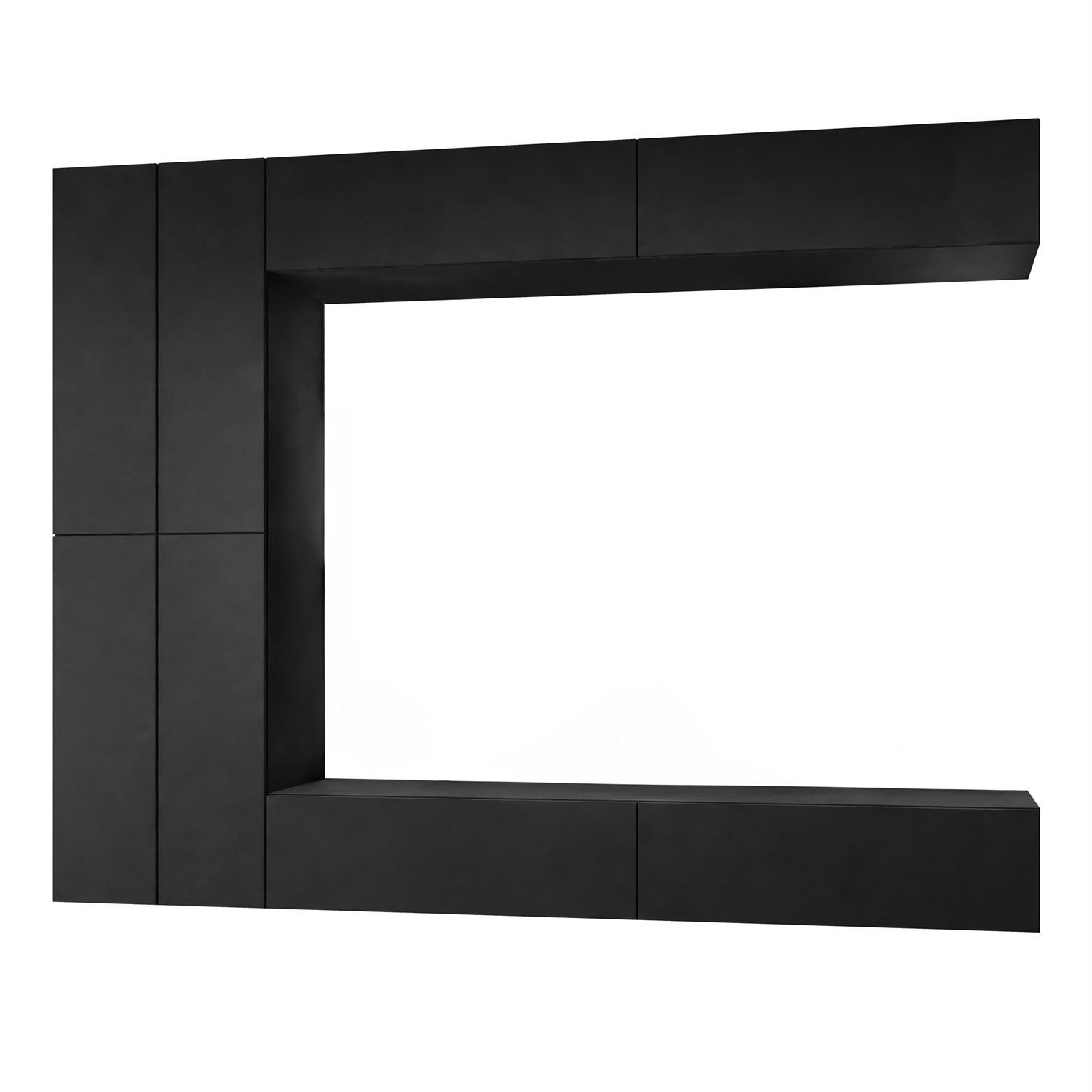 Lookway Wohnwand COLETTE MATT III mit Push-to-Open-System und LED-Beleuchtu günstig online kaufen