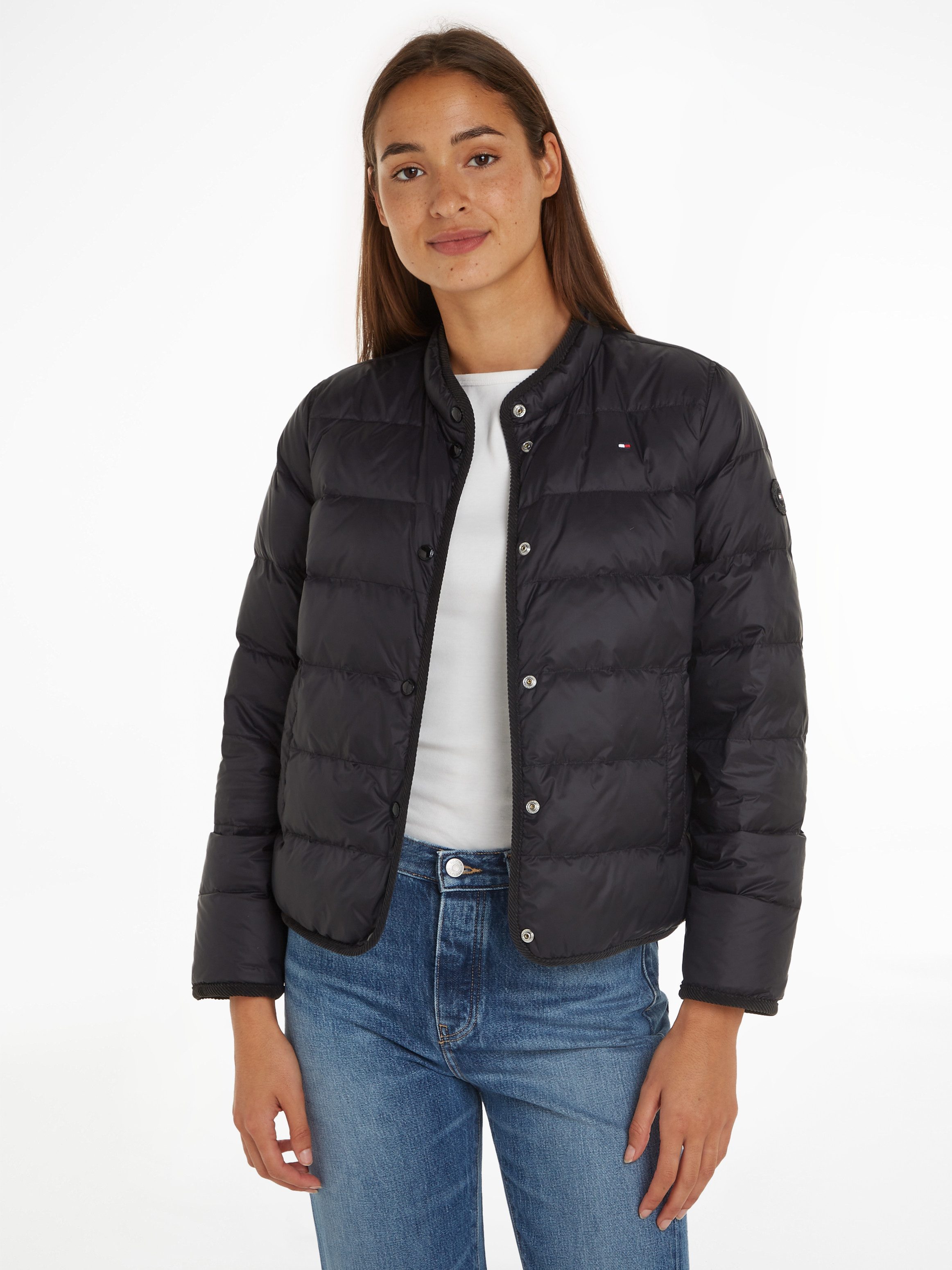 Tommy Hilfiger Steppjacke LW DOWN COLLARLESS JACKET mit leichter Wattierung