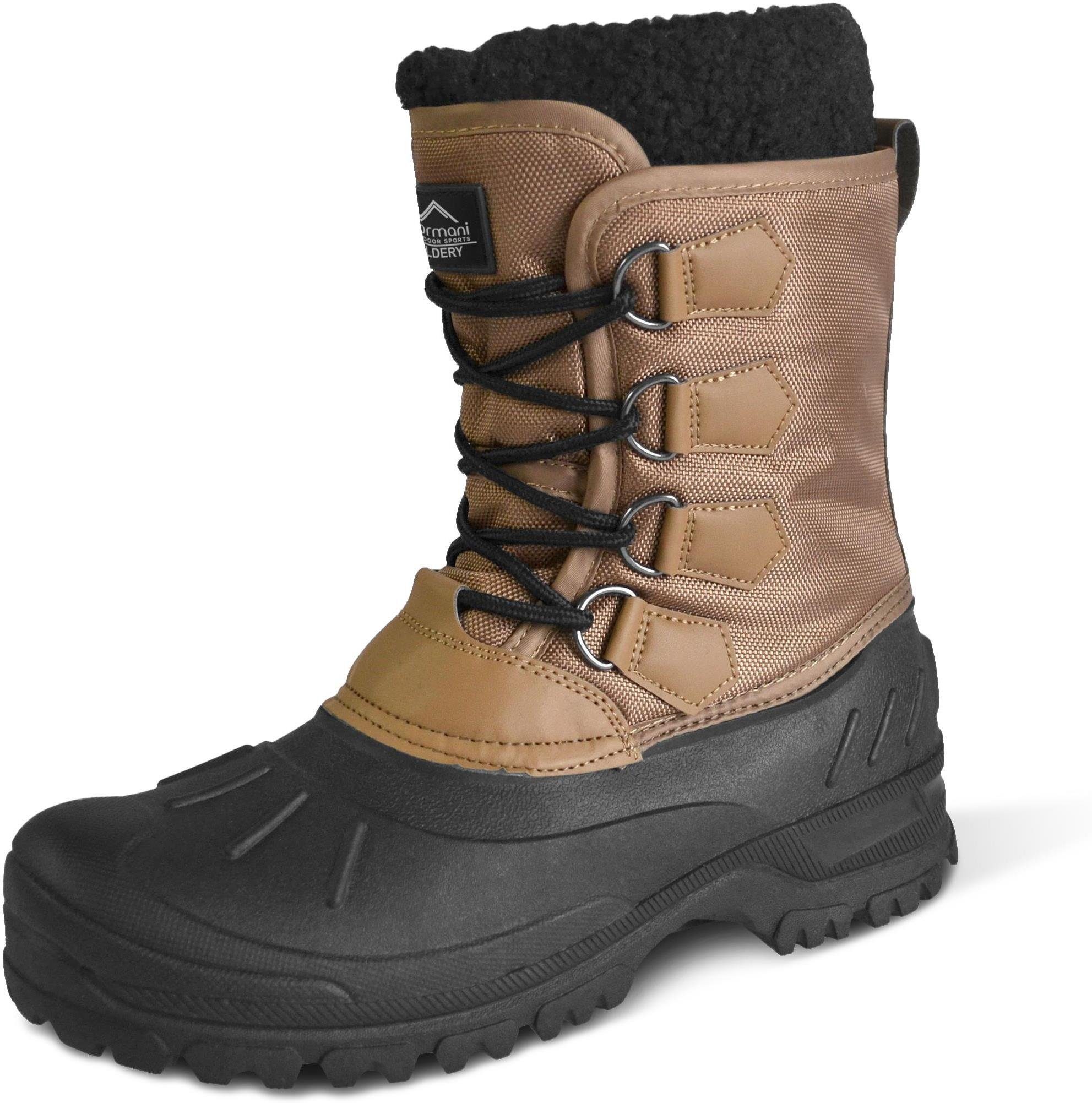 normani Herren Kälteschutzstiefel Coldery Outdoorwinterstiefel Outdoorstiefel Winterstiefel bis -40° - gefütterte Schneestiefel Snowboots Thermostiefel Jagdstiefel Schneeschuhe mit Innenfutter