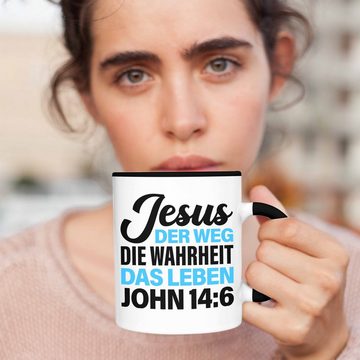 Trendation Tasse Bibel Vers Tasse Jesus der Weg die Wahrheit das Leben für Christen Bec