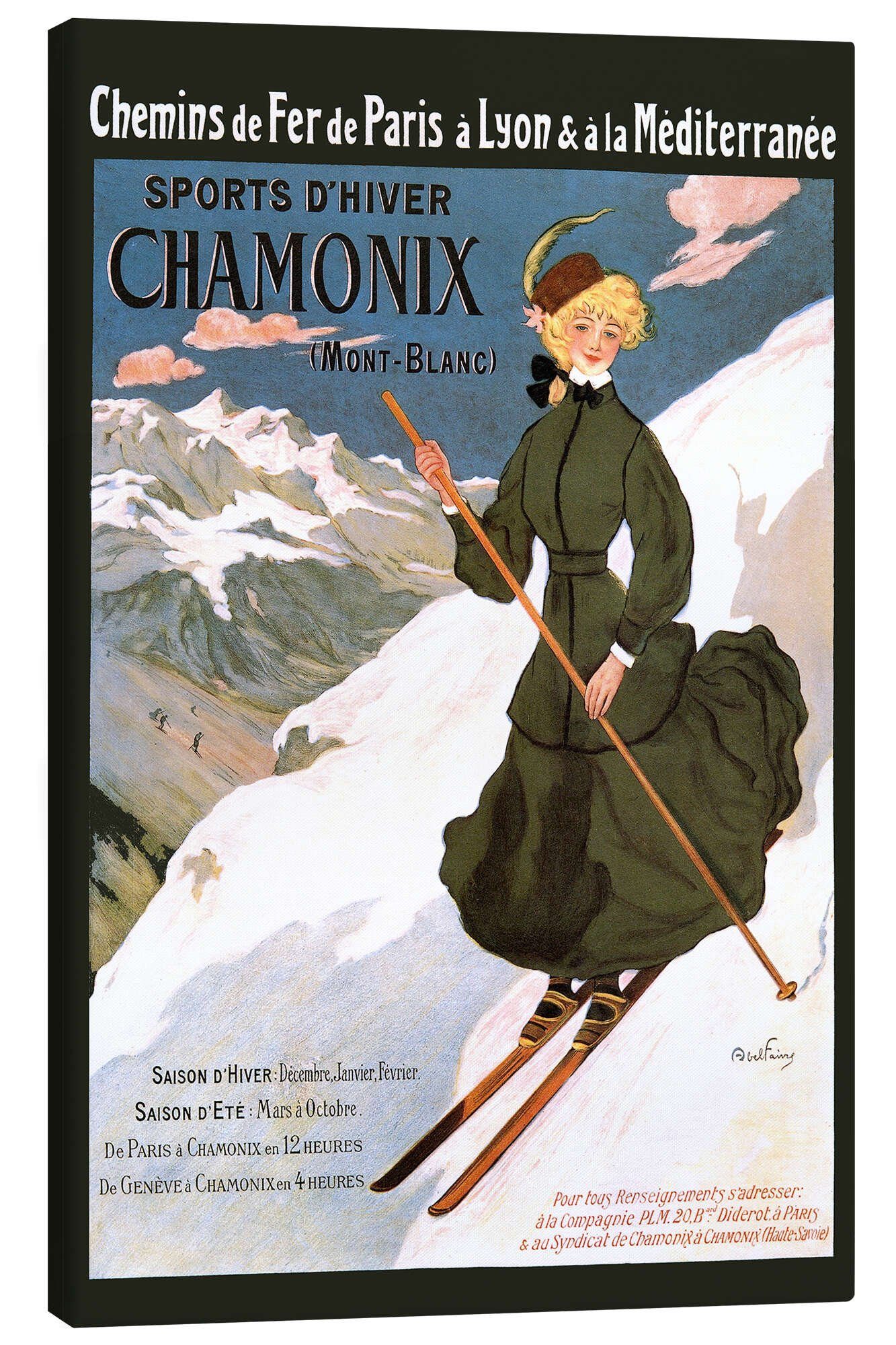 Leinwandbild Vintage Ski Collection