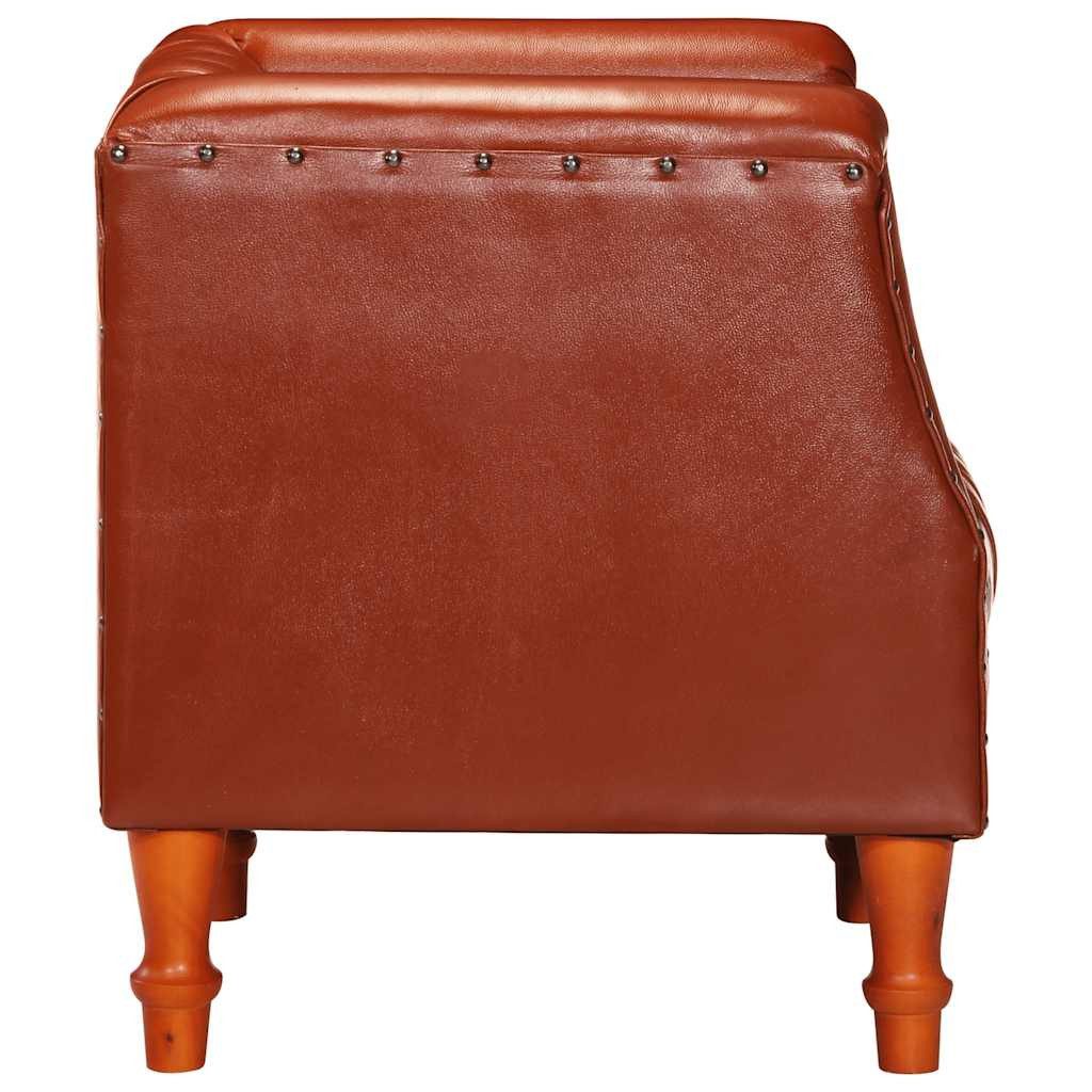 vidaXL Sessel Sessel Braun Echtes Ziegenleder (1-St)