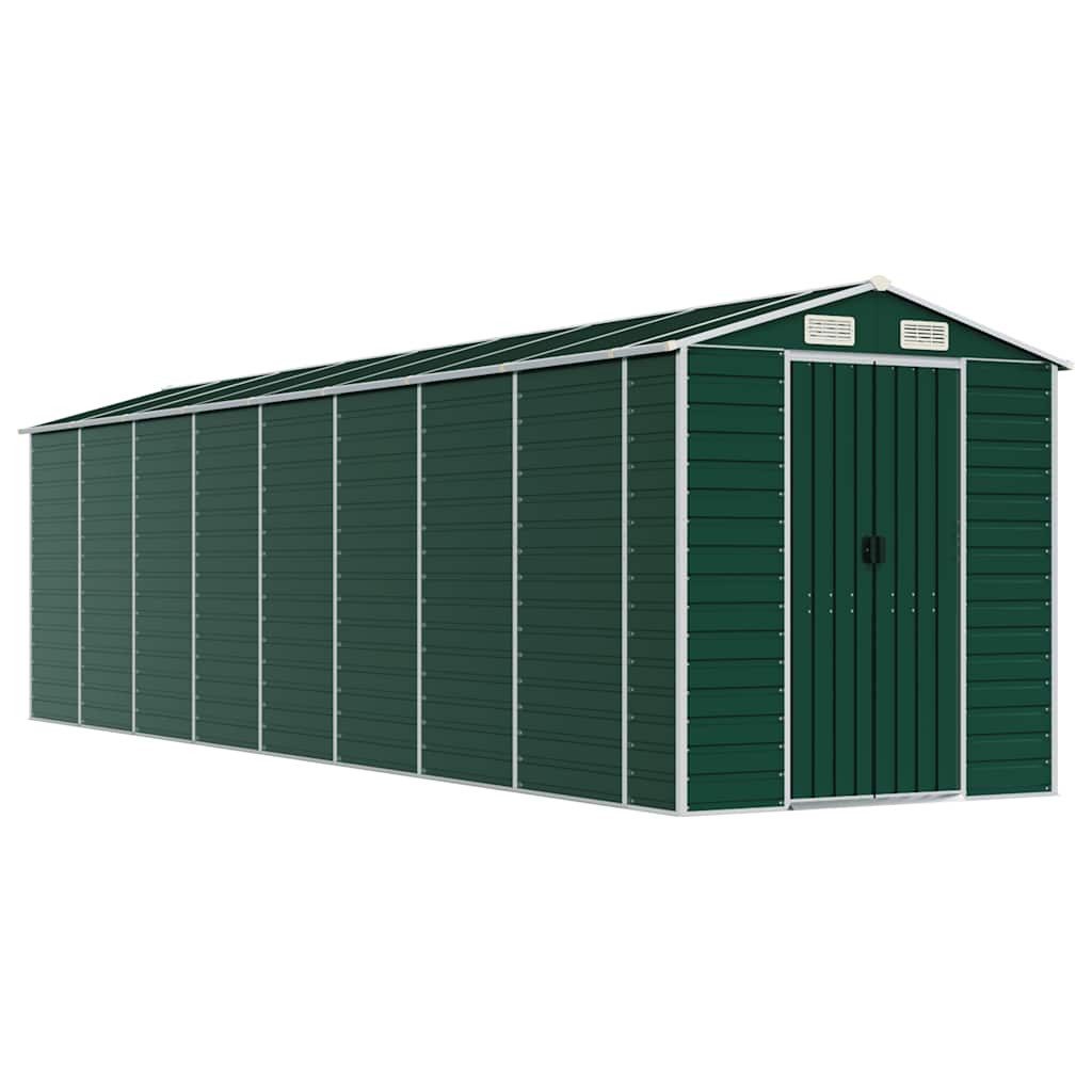 vidaXL Gartenhaus Gerätehaus Grün 191x725x198 cm Verzinkter Stahl