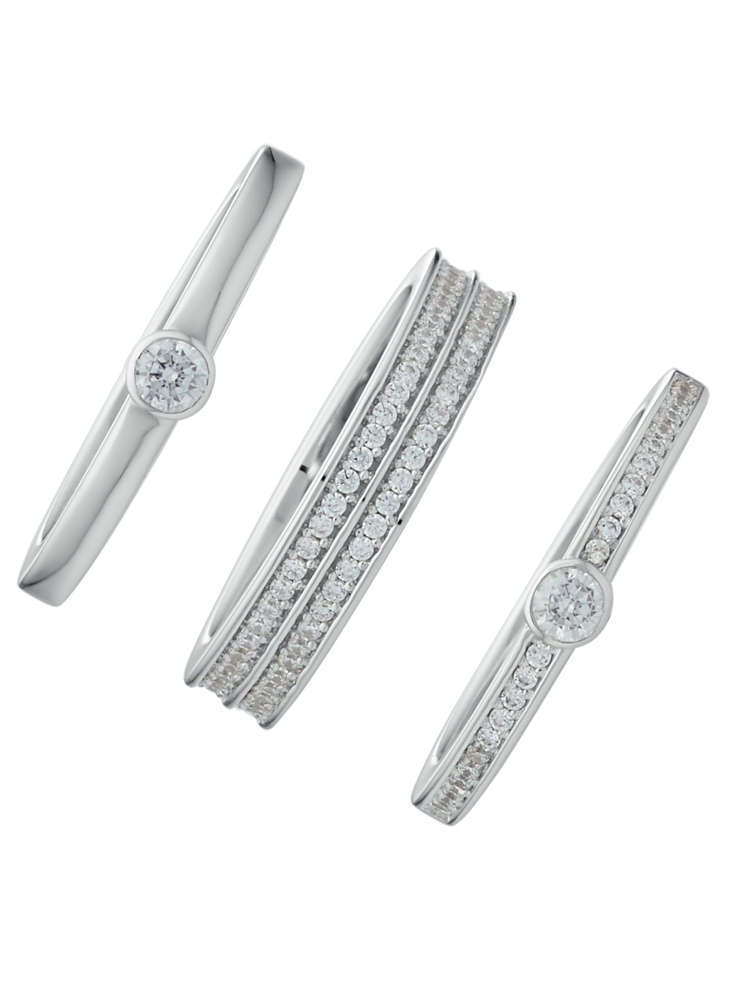 JETTE Silberring JETTE Damen-Damenring 140 Zirkonia, Zirkonia günstig online kaufen